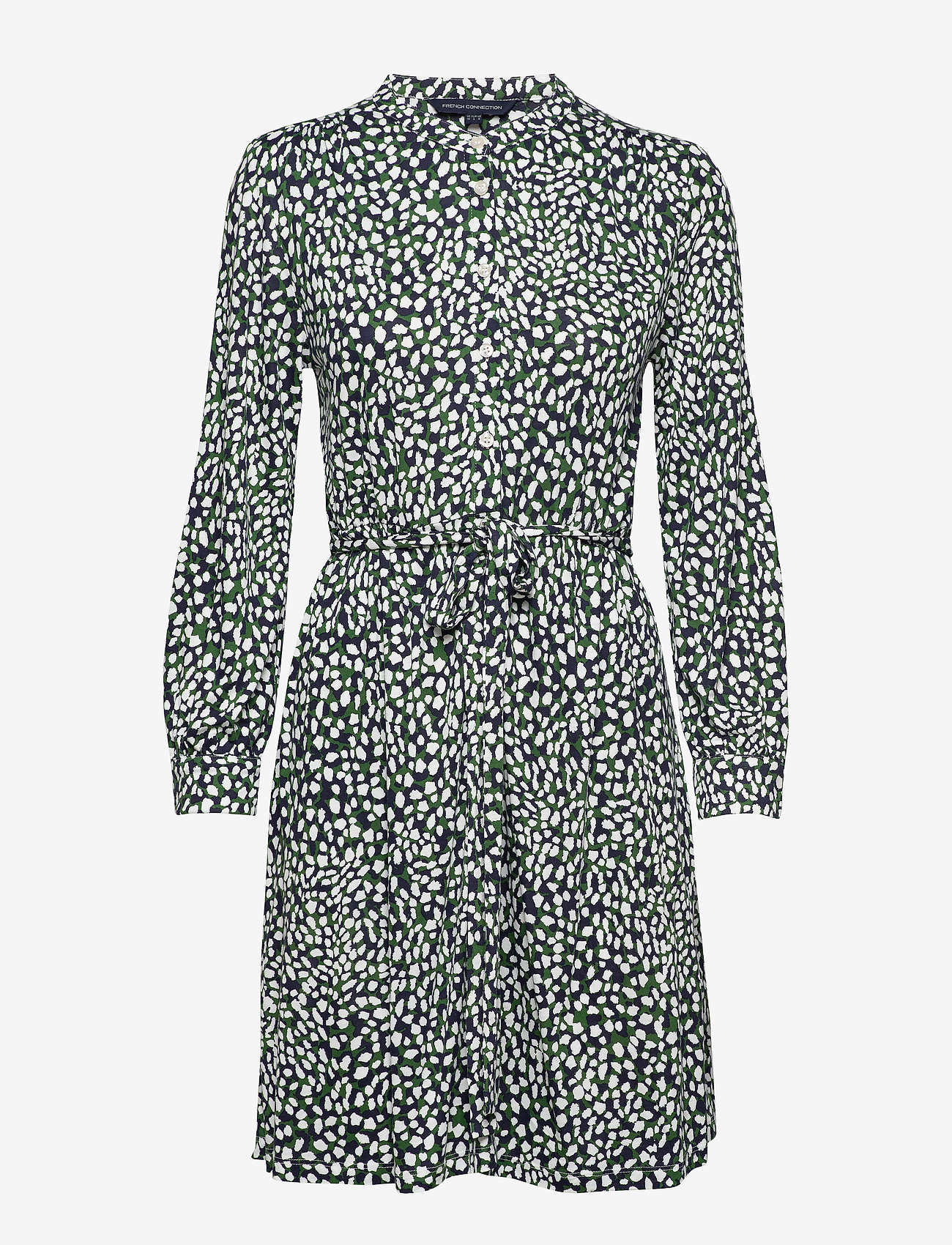 French Connection - VASHA MEADOW JERSEY SHIRT DRES - forest green multi - 0