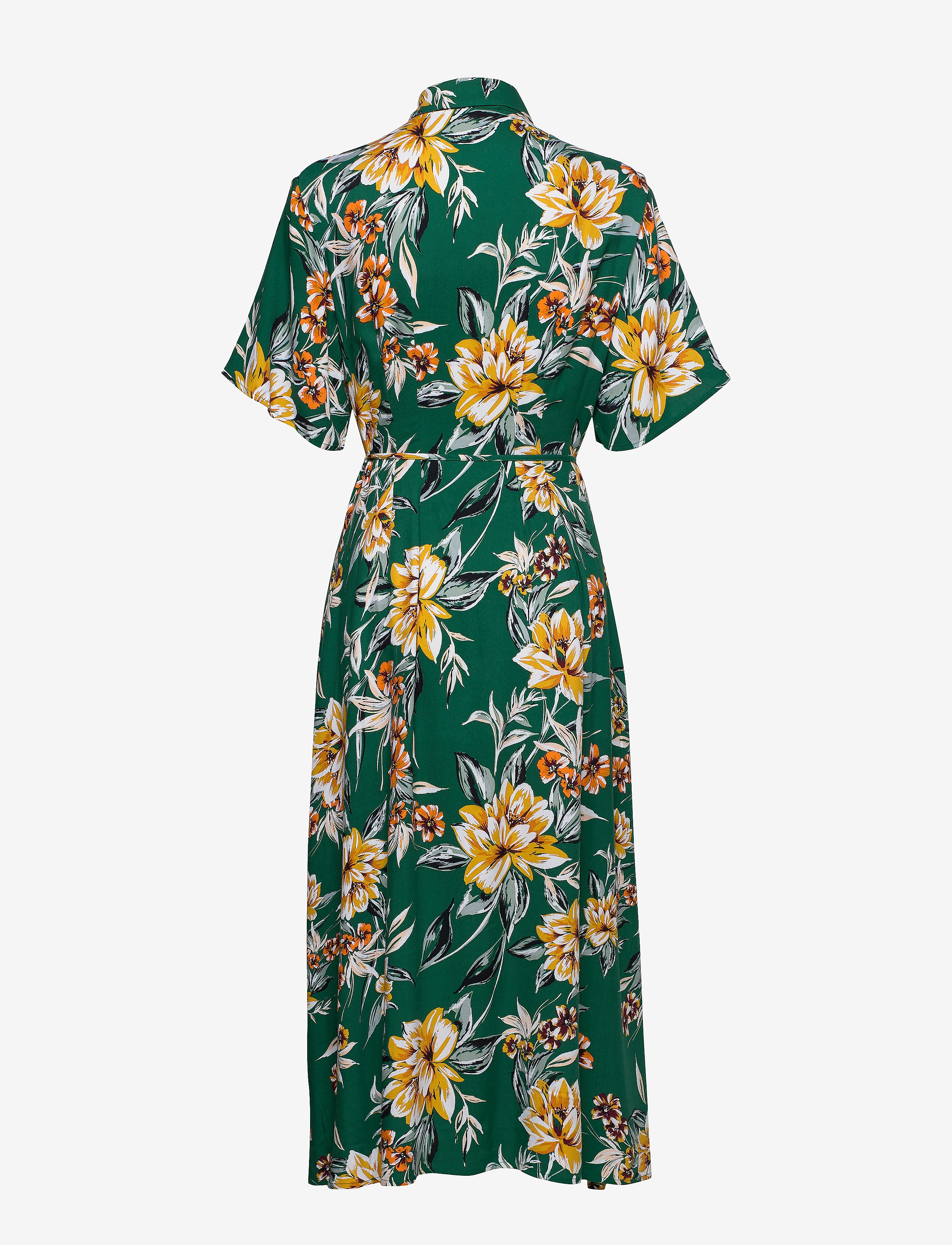 French Connection - CLARIBEL FLORAL MIDI SHRT DRES - evergreen multi - 1