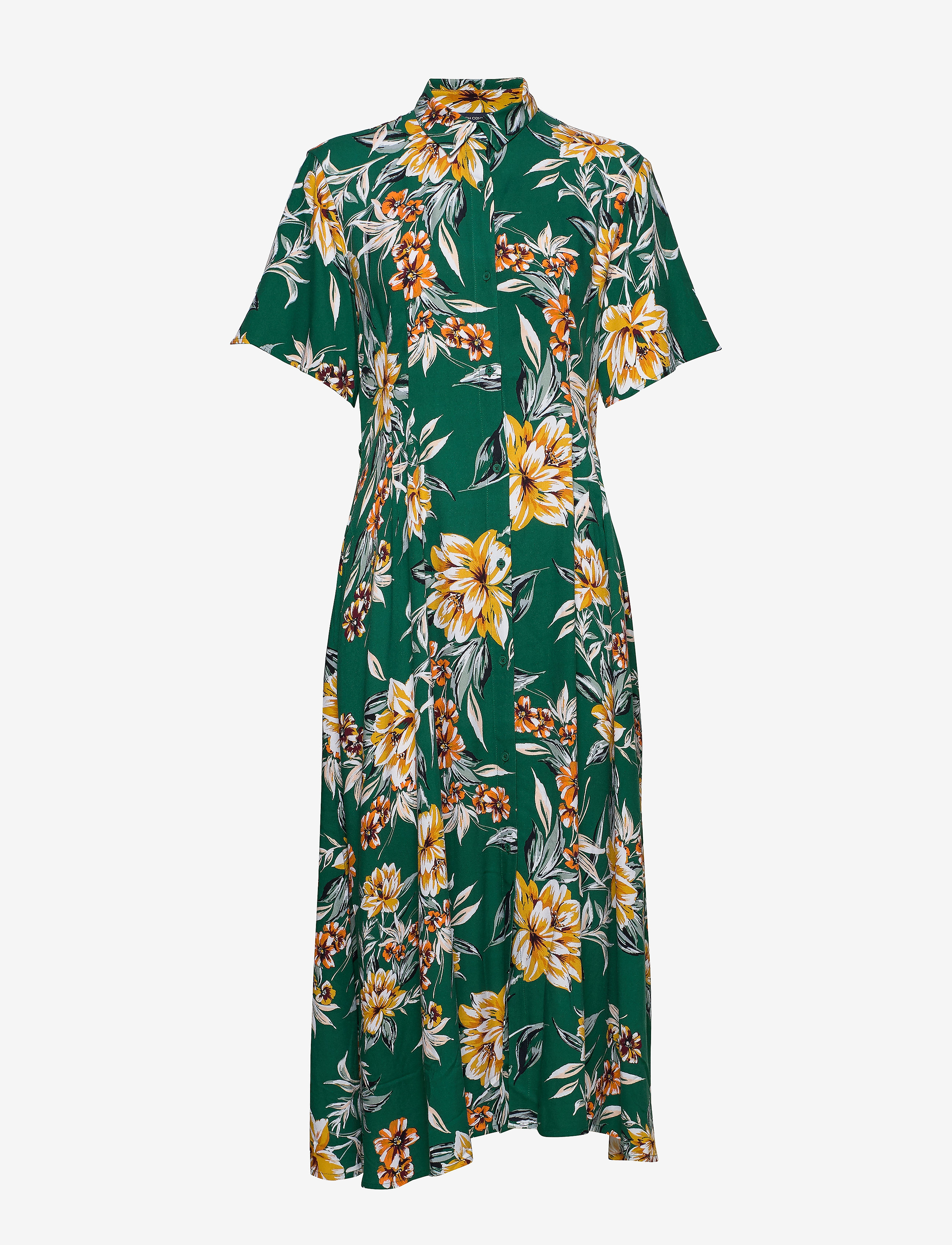 French Connection - CLARIBEL FLORAL MIDI SHRT DRES - evergreen multi - 2
