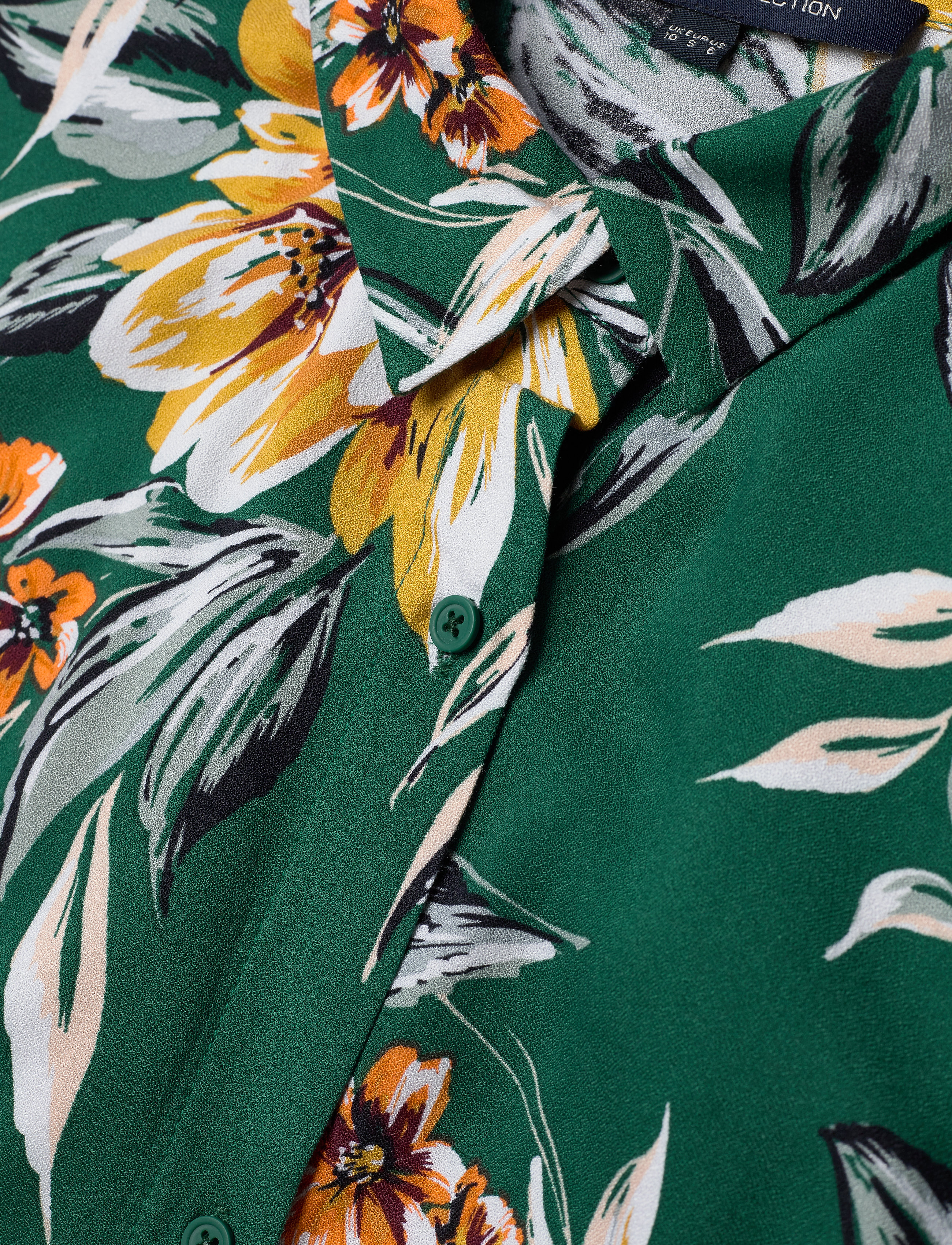 French Connection - CLARIBEL FLORAL MIDI SHRT DRES - evergreen multi - 3