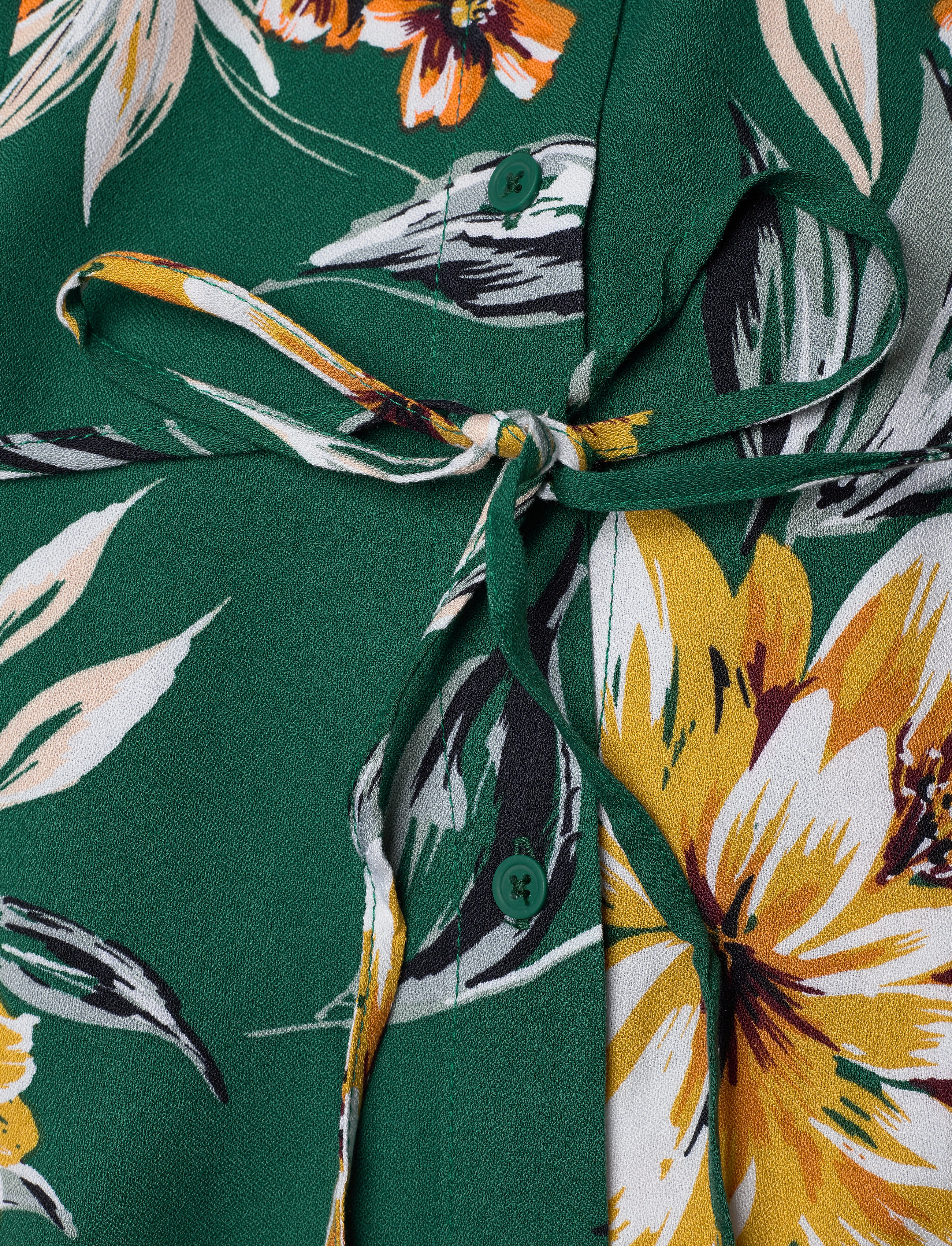 French Connection - CLARIBEL FLORAL MIDI SHRT DRES - evergreen multi - 4