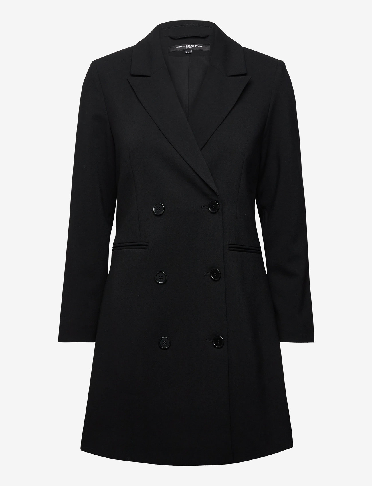 French Connection - WHISPER BLAZER DRESS - dubbelknäppta kavajer - black - 1