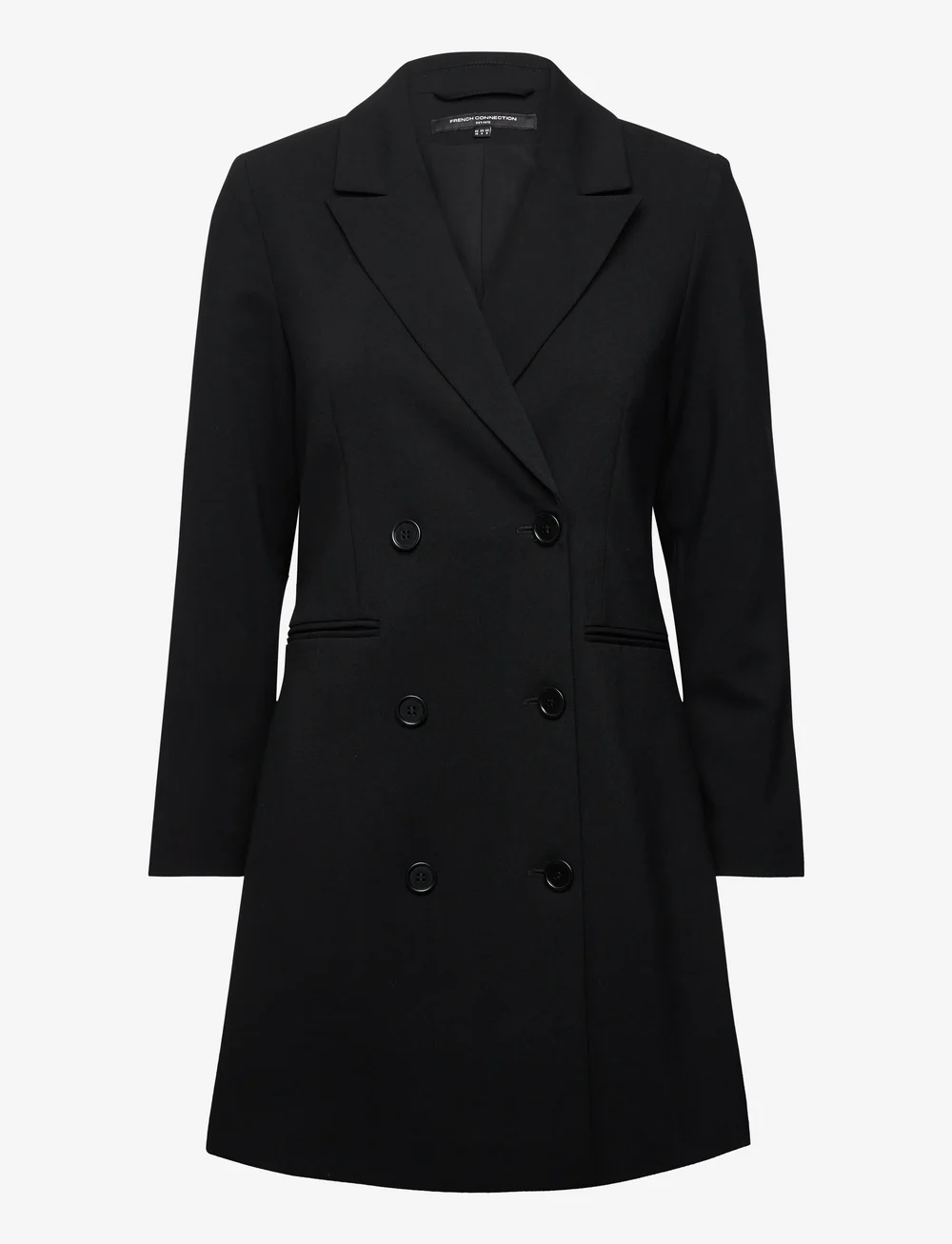 French Connection - WHISPER BLAZER DRESS - zweireihige blazer - black - 1