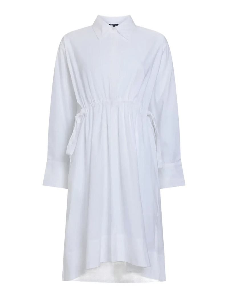 French Connection - RHODES POPLIN SHIRT DRESS - summer dresses - linen white - 1