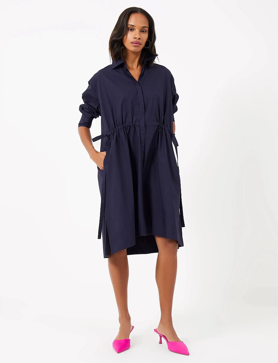 French Connection - RHODES POPLIN SHIRT DRESS - sommerkleider - marine - 0