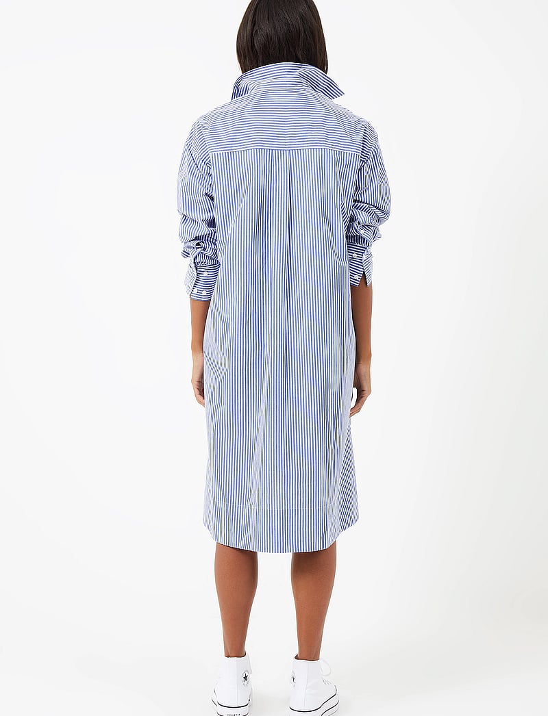 French Connection - RHODES POP STRP SHIRT DRSS - hemdkleider - linen white/marine - 4