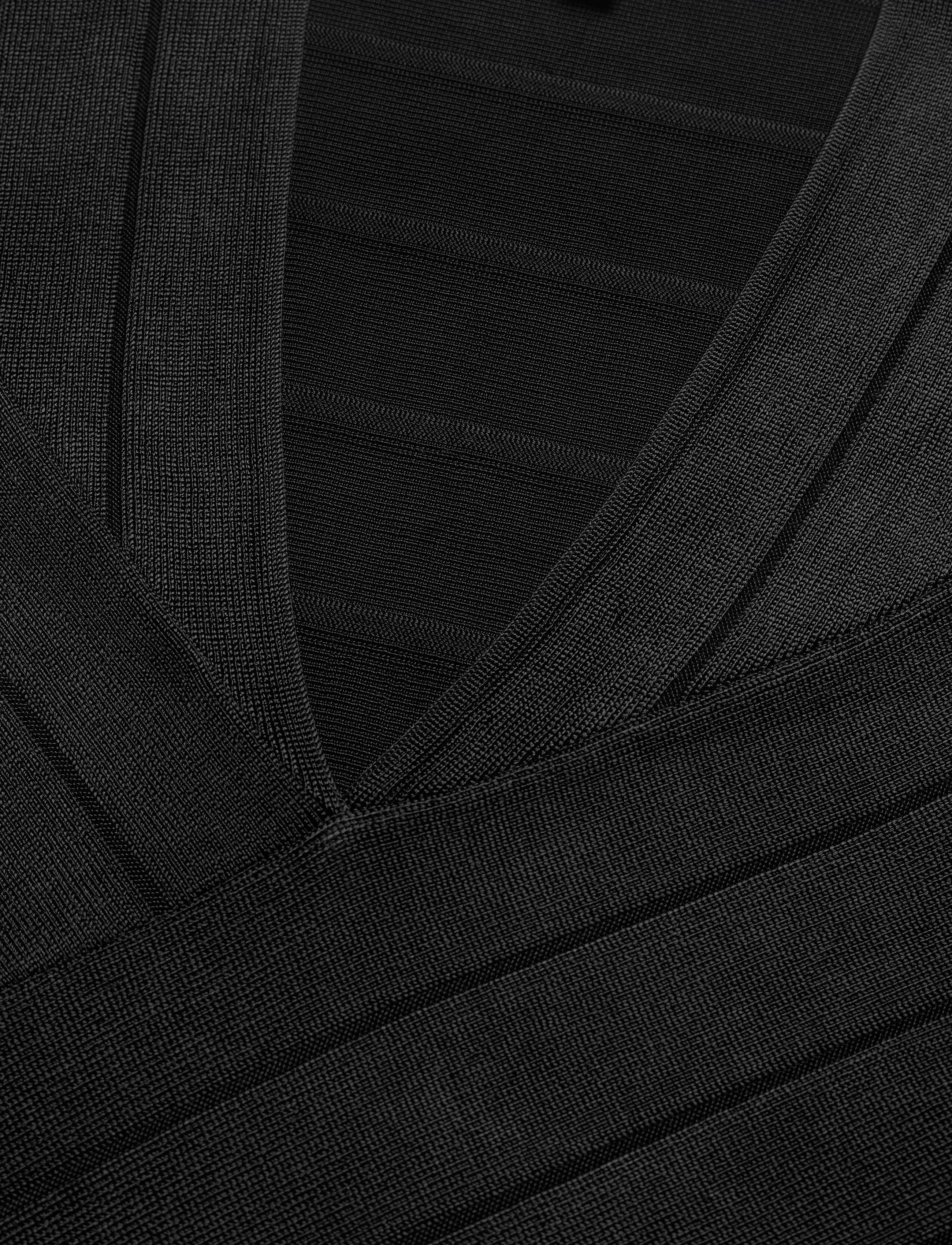 French Connection - ZASHA SPOTLIGHT V NK BDY DRESS - black - 2