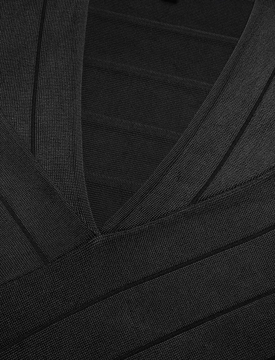 French Connection - ZASHA SPOTLIGHT V NK BDY DRESS - short dresses - black - 2