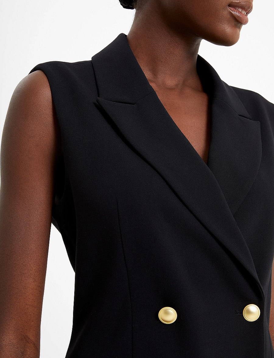 French Connection - WHISPER SLVLSS TUX DRESS - sukienki na imprezę - blackout - 4
