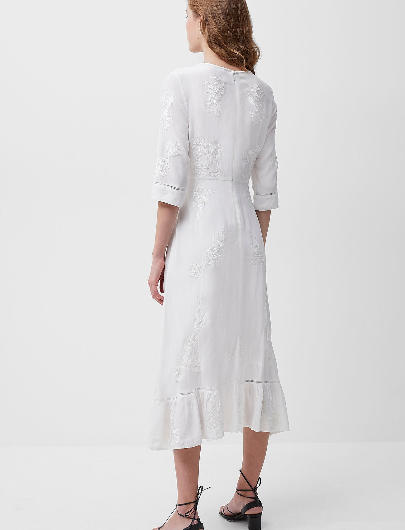 French Connection - DIJA EMBROIDERED LACE DRESS - summer white - 5