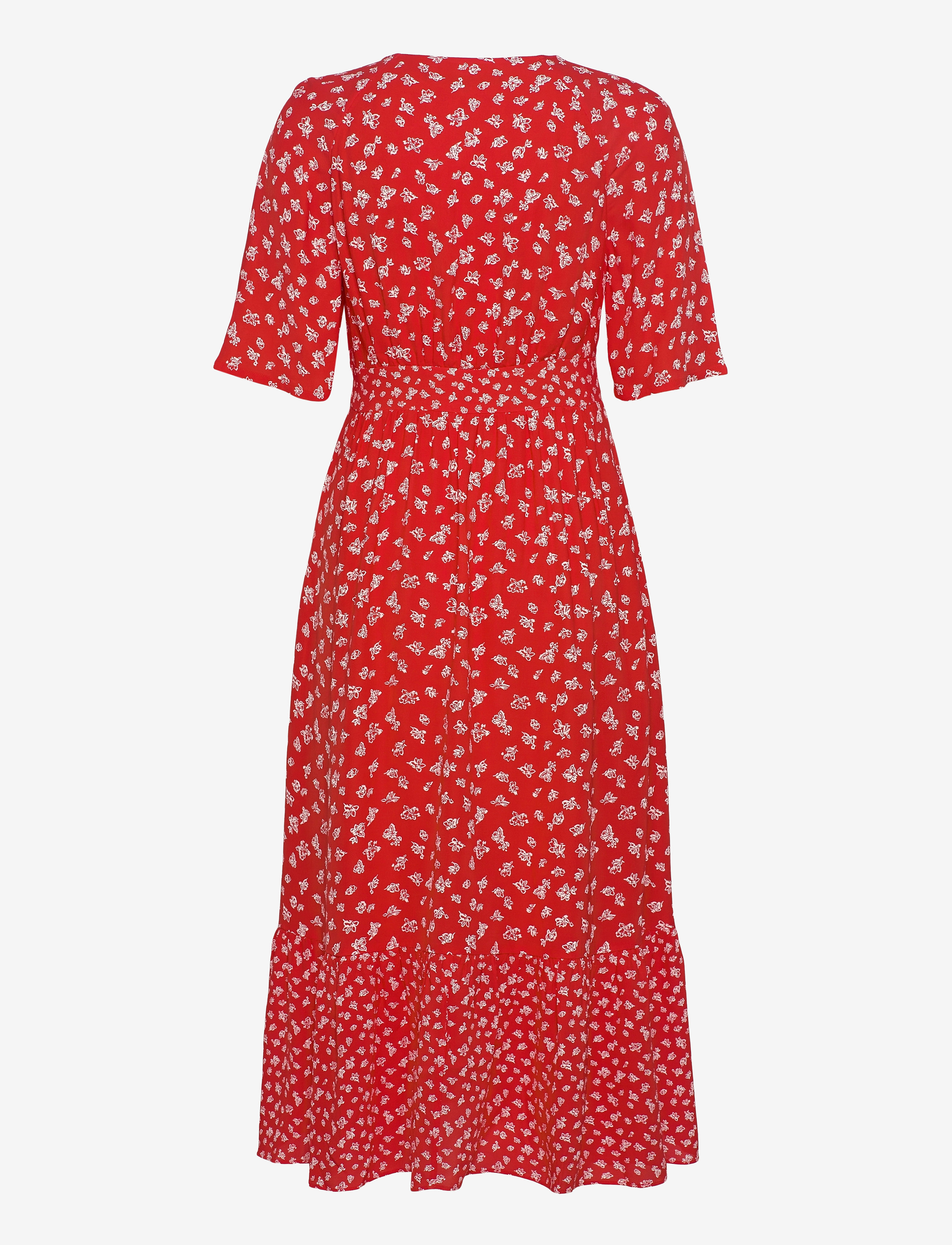 French Connection - FAYOLA DRAPE MIDI TEA DRESS - fiery red multi - 2