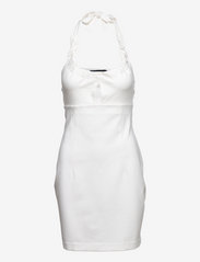 French Connection - REBY PONTE JRSY CUTOUT HLTR DR - midi dresses - summer white - 0