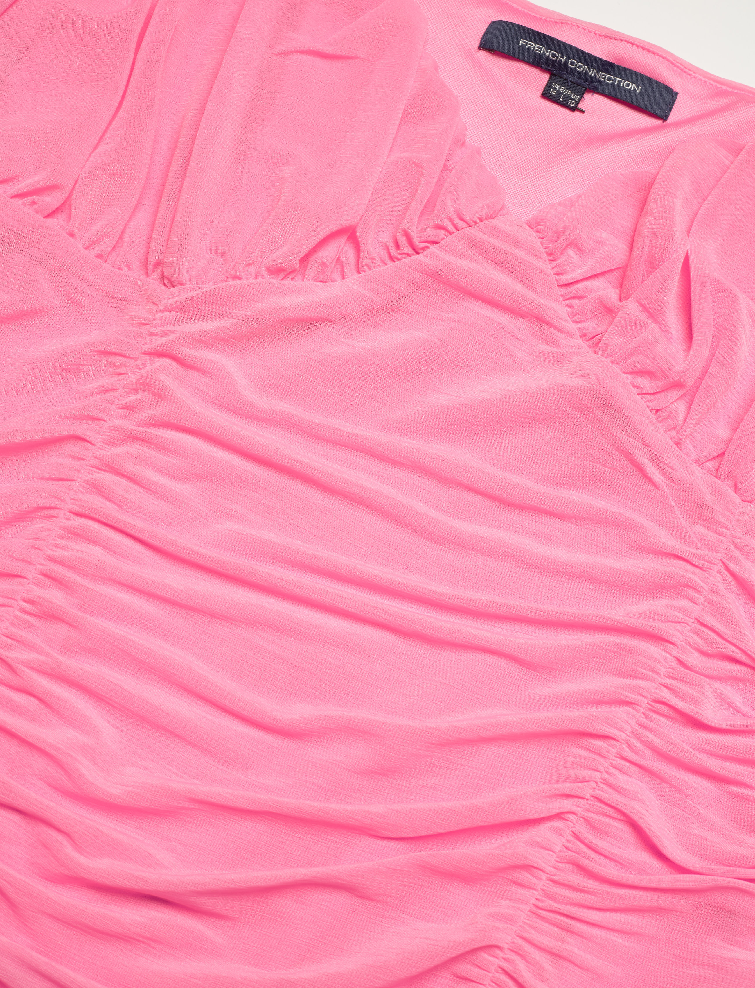 French Connection - PAULA JERSEY RUCHED BDYCON DR - begonia pink - 2