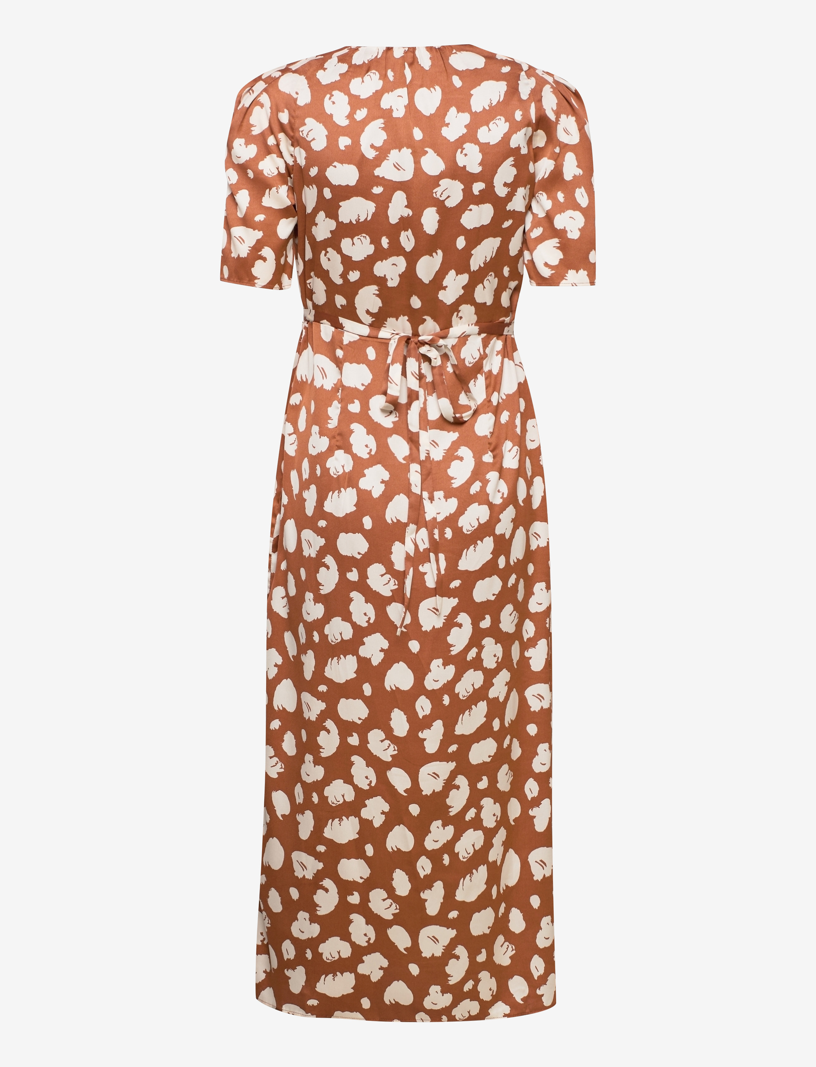 French Connection - PF AIMEE INU FRONT SLIT DRESS - brown patina/clcream - 1