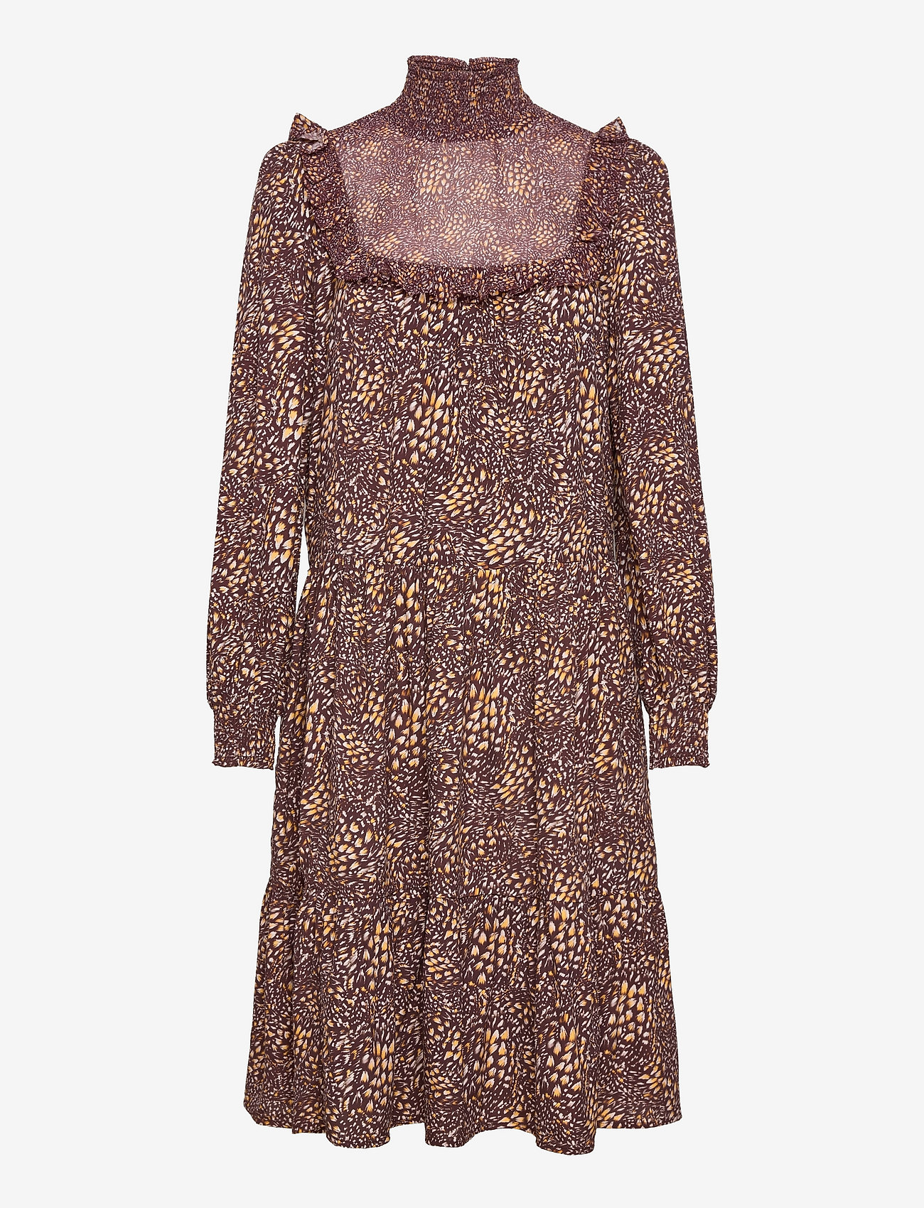 French Connection PF FAITH FIL COUPE DRESS - Dresses - BITTER CHOC/SATSUMA / multi