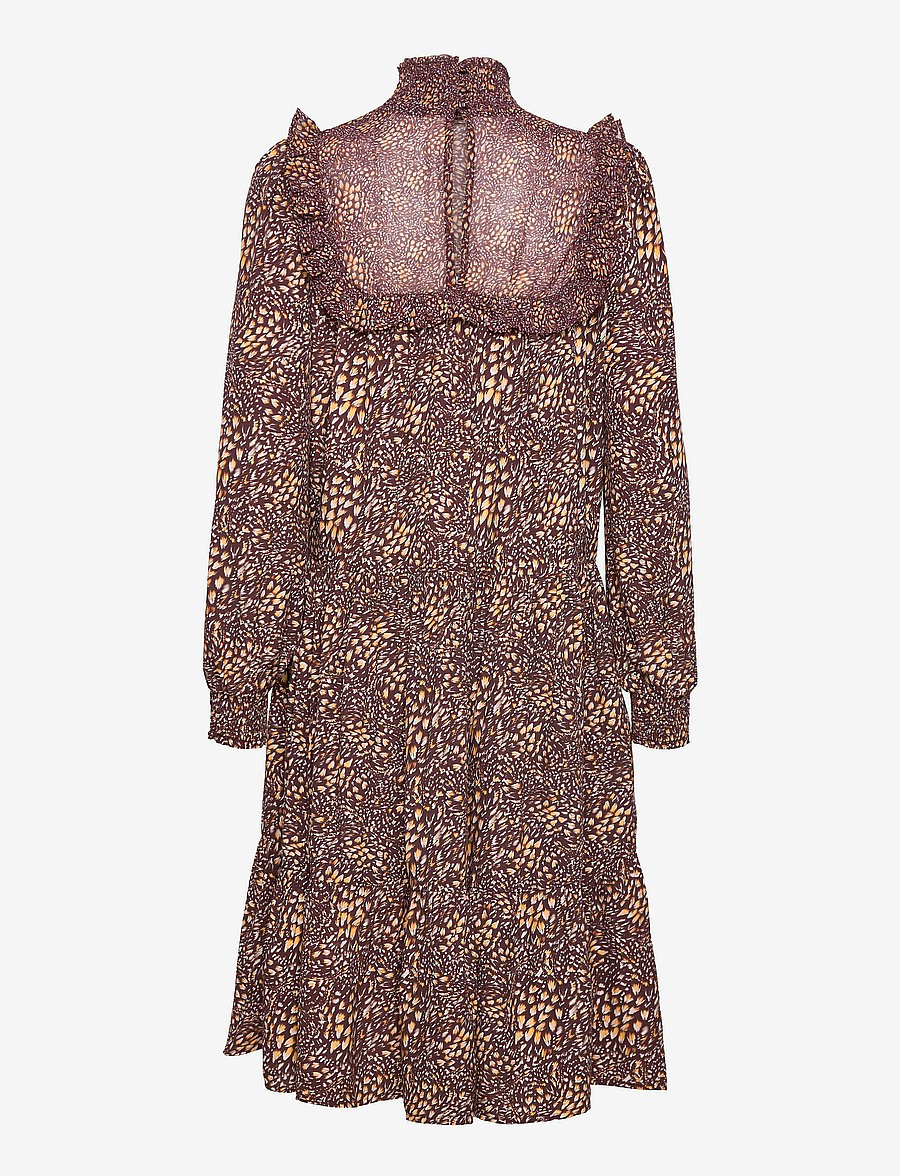 French Connection - PF FAITH FIL COUPE DRESS - robes midi - bitter choc/satsuma - 1