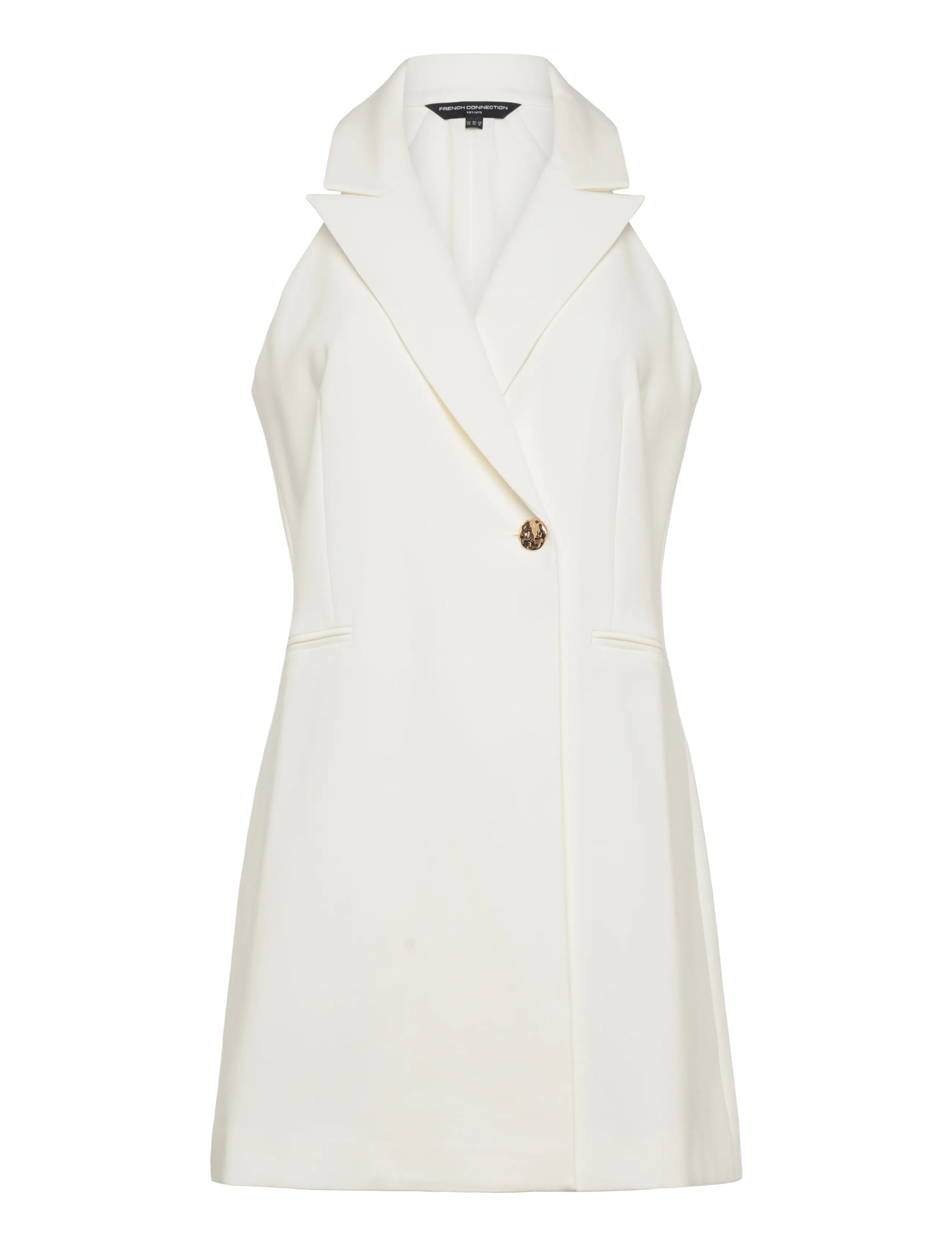 French Connection - WHISPER HALTER BLAZER DRESS - konfirmation - summer white - 1