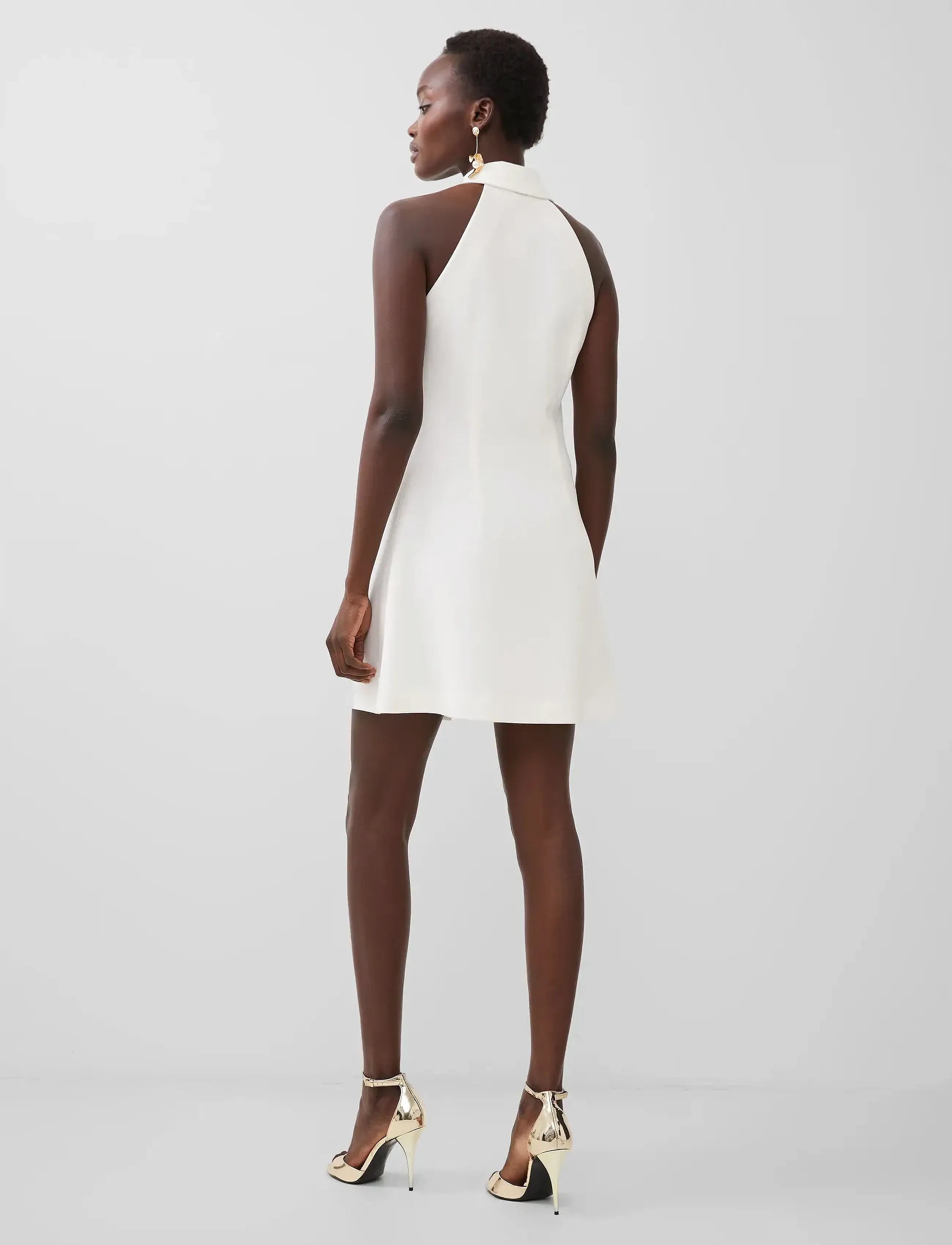 French Connection - WHISPER HALTER BLAZER DRESS - konfirmation - summer white - 4
