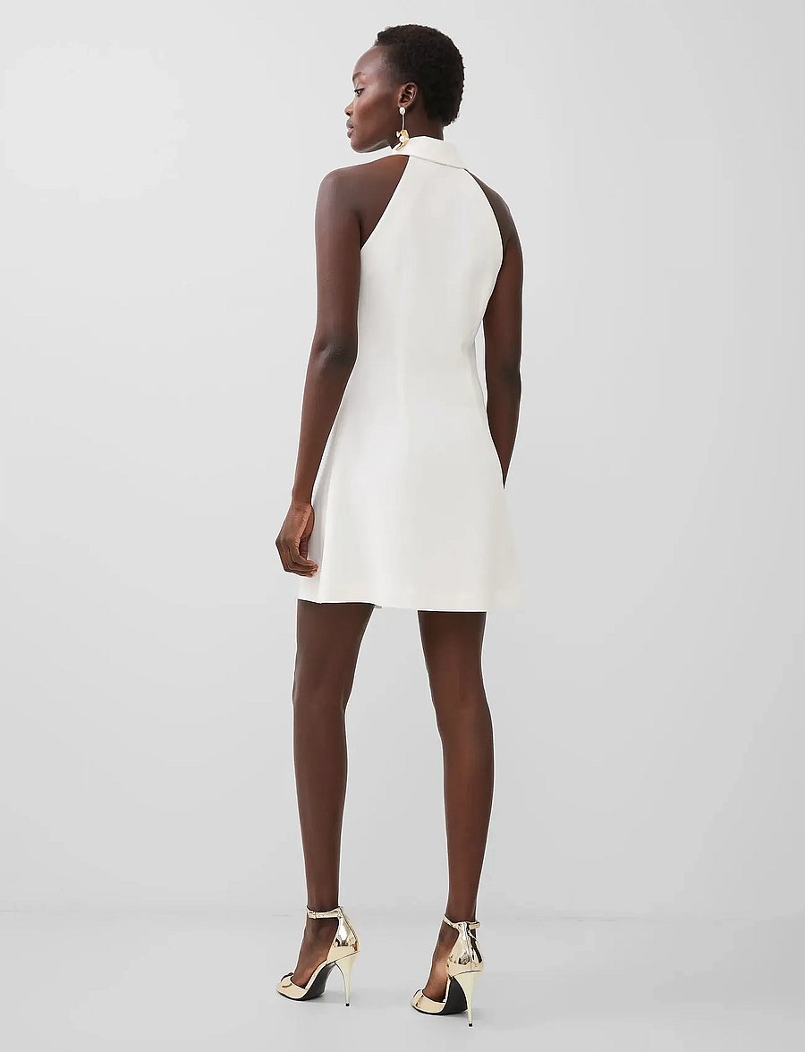 French Connection - WHISPER HALTER BLAZER DRESS - konfirmation - summer white - 4