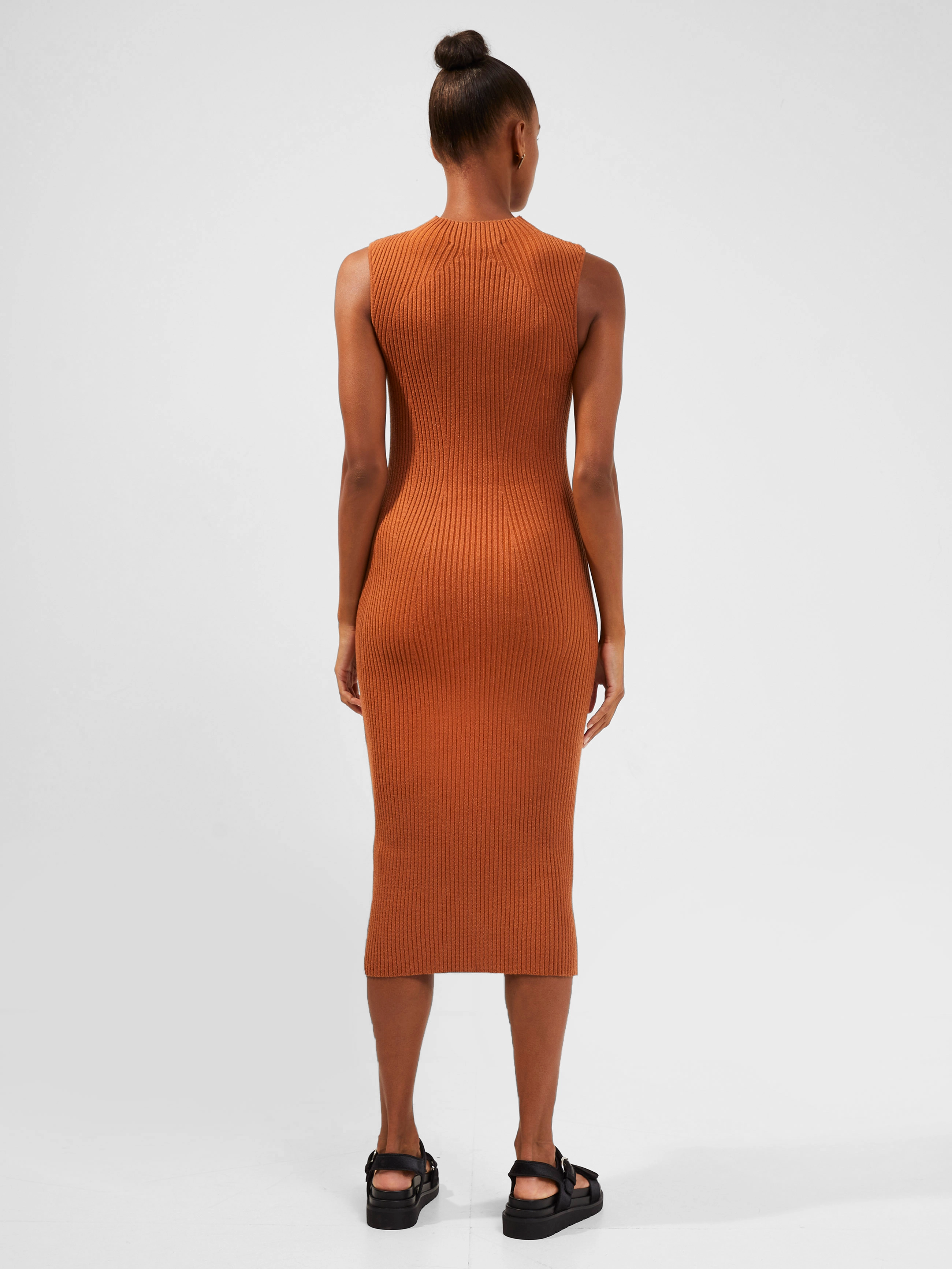 French Connection - MELODY RIB DRESS - sierra - 4