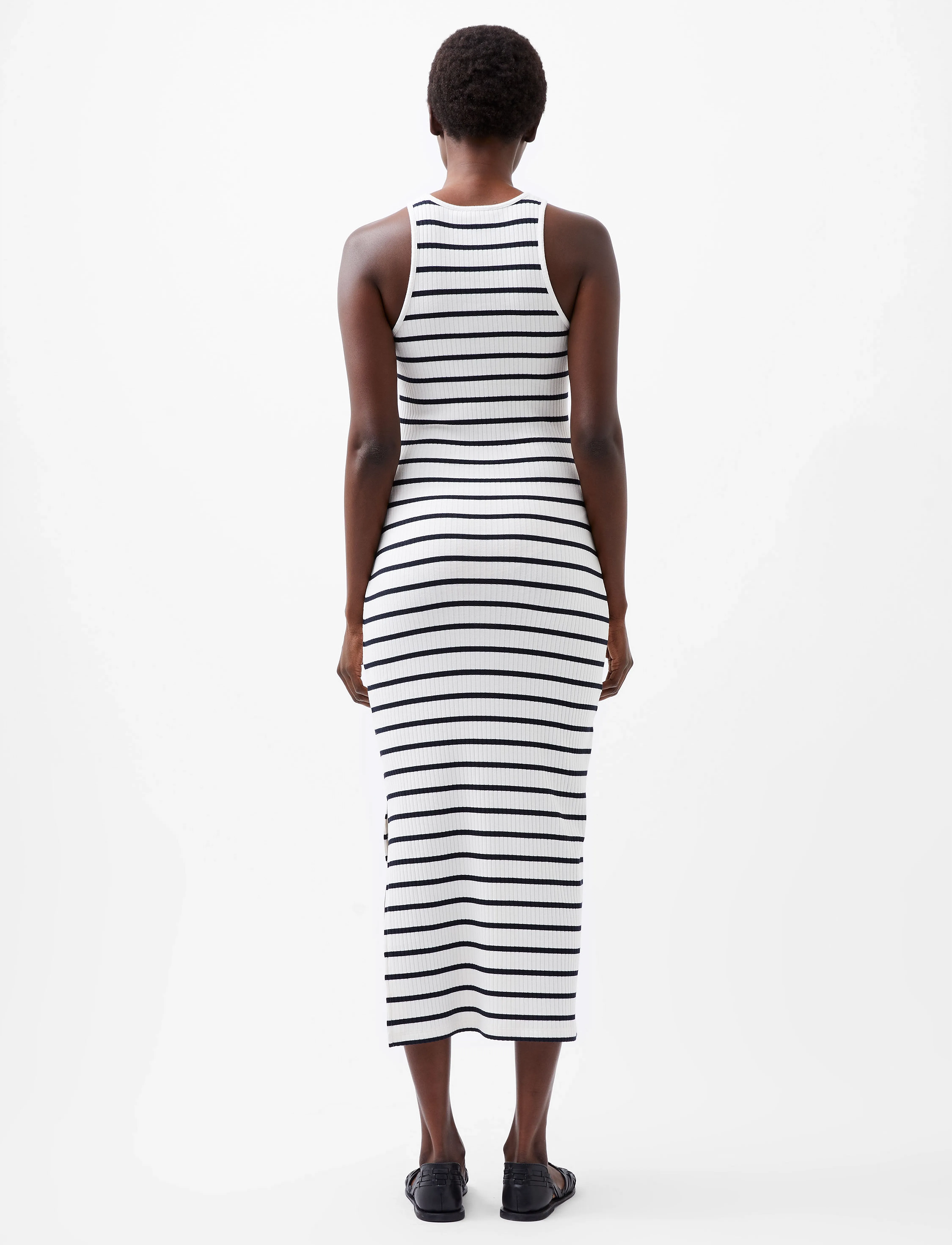 French Connection - TOMMY RIB STRIPE RACER BK DRES - summer wh/utility bl - 5