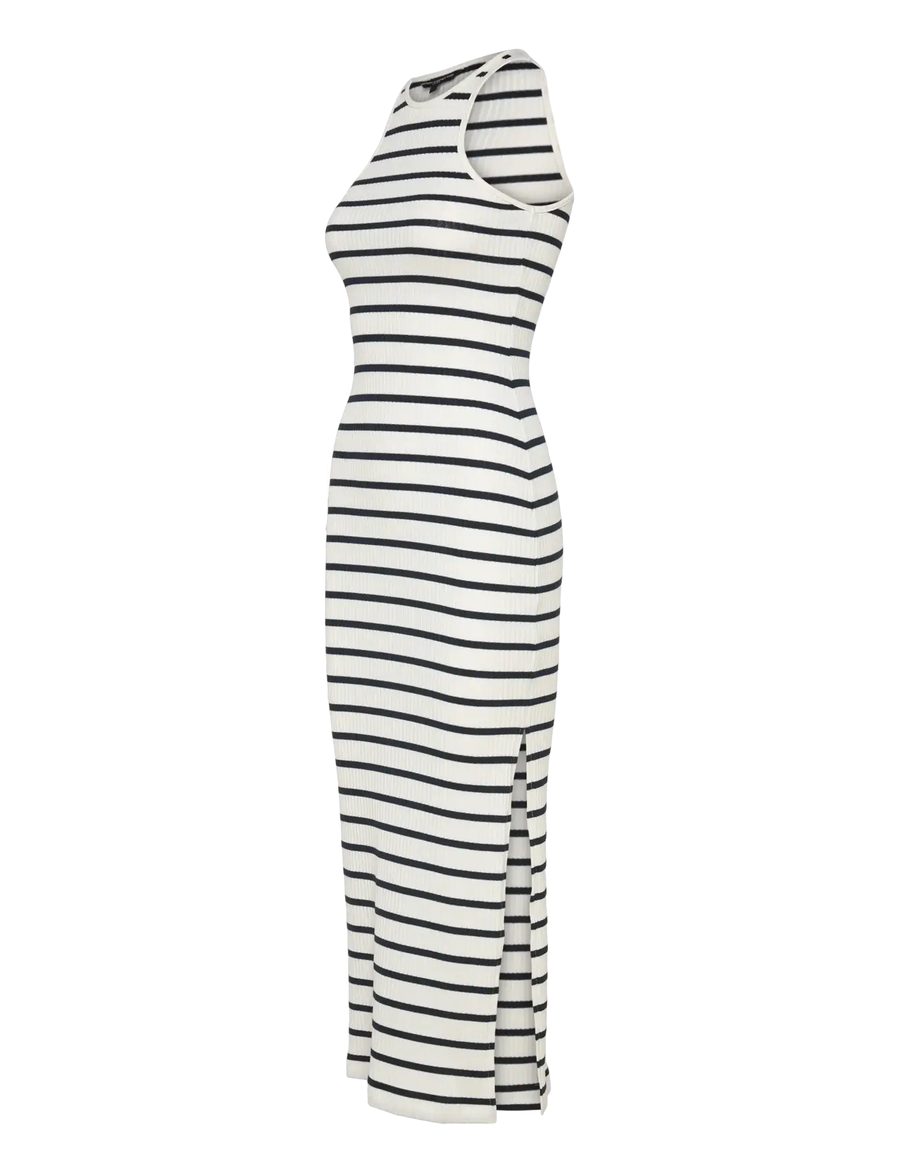 French Connection - TOMMY RIB STRIPE RACER BK DRES - summer wh/utility bl - 2