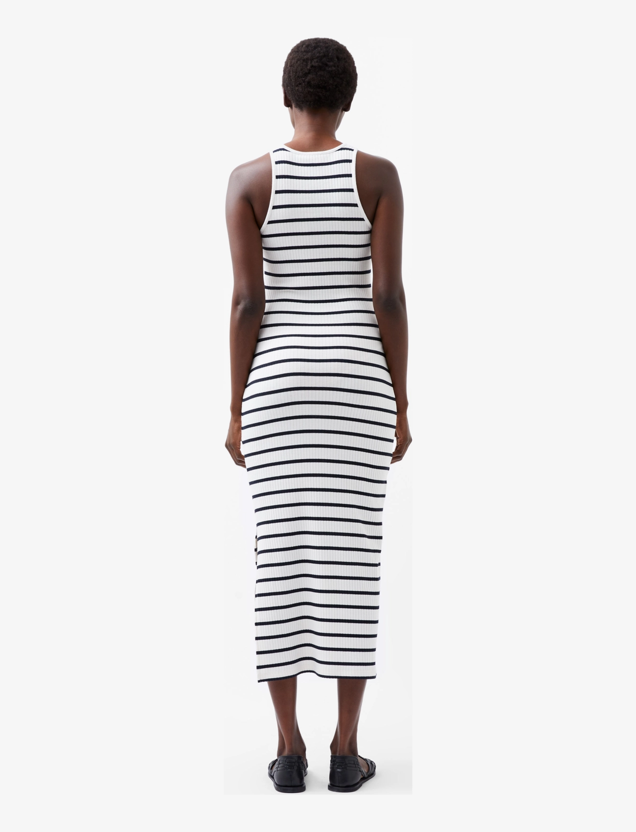 French Connection - TOMMY RIB STRIPE RACER BK DRES - summer wh/utility bl - 3