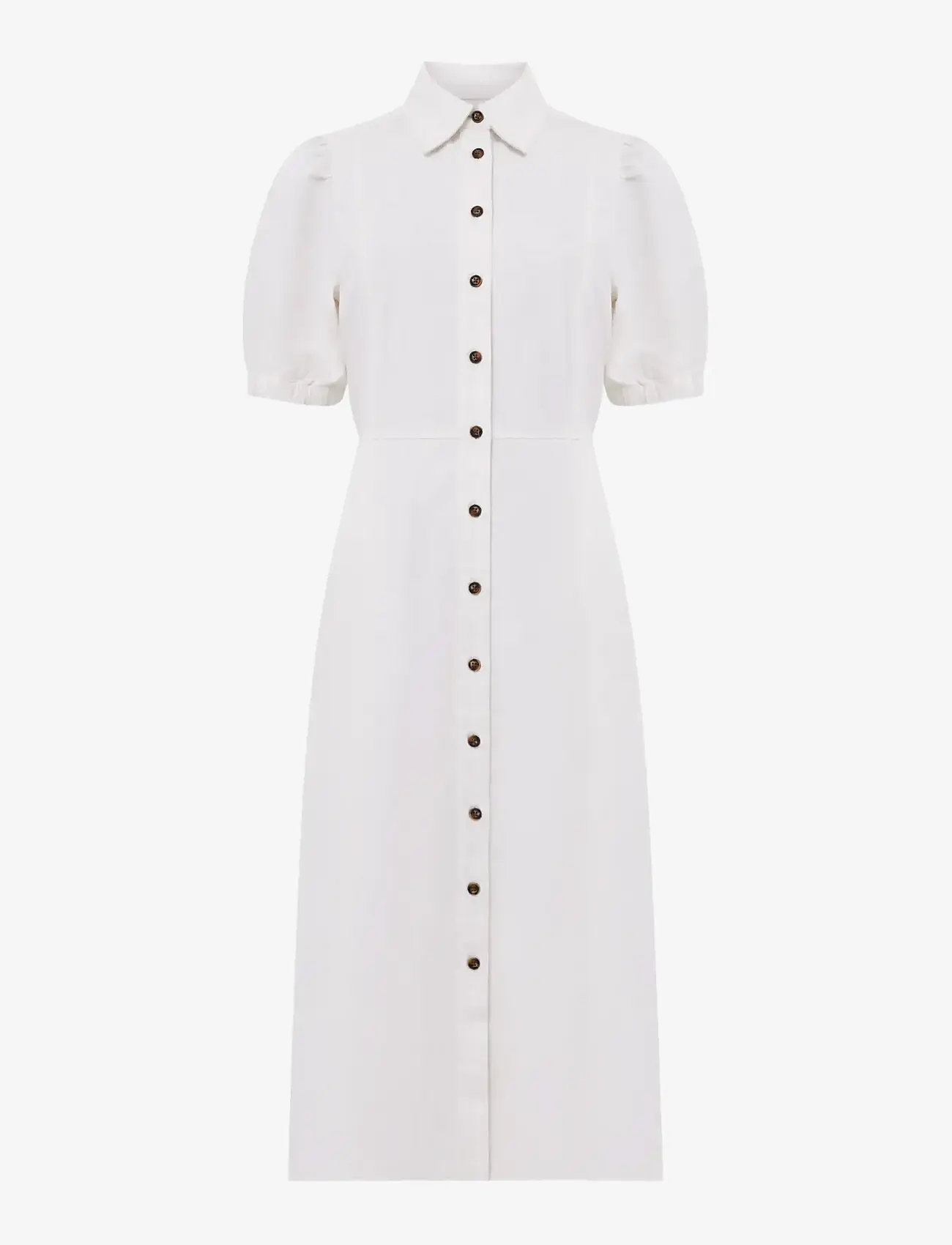 French Connection - CHAMBRAY BUTTON THROUGH DRESS - skjortklänningar - ecru - 1