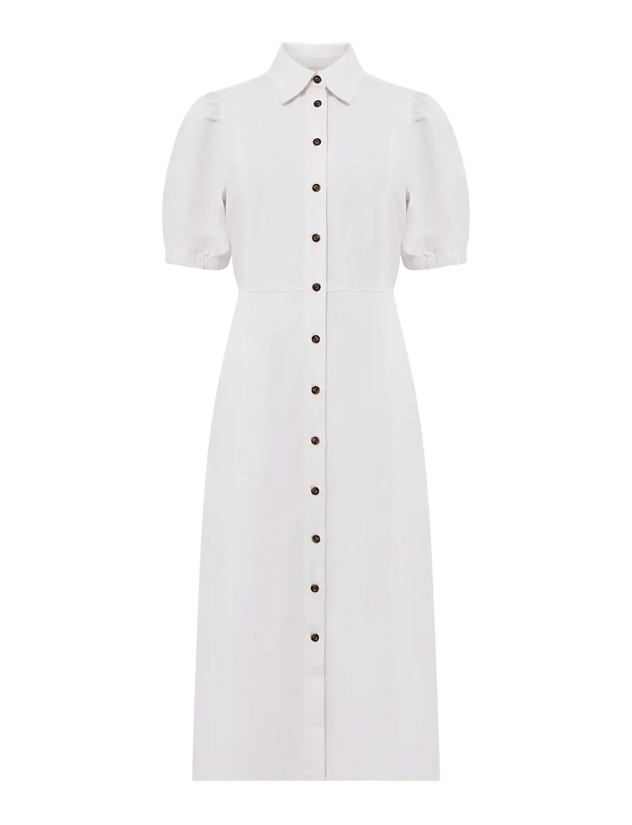 French Connection - CHAMBRAY BUTTON THROUGH DRESS - hemdkleider - ecru - 1