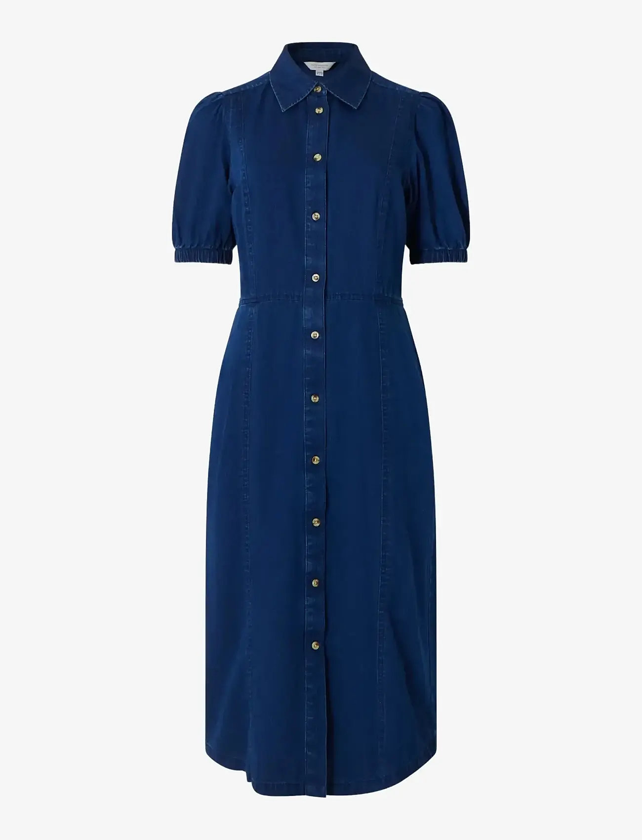 French Connection - CHAMBRAY BUTTON THROUGH DRESS - shirt dresses - mid wash - 1