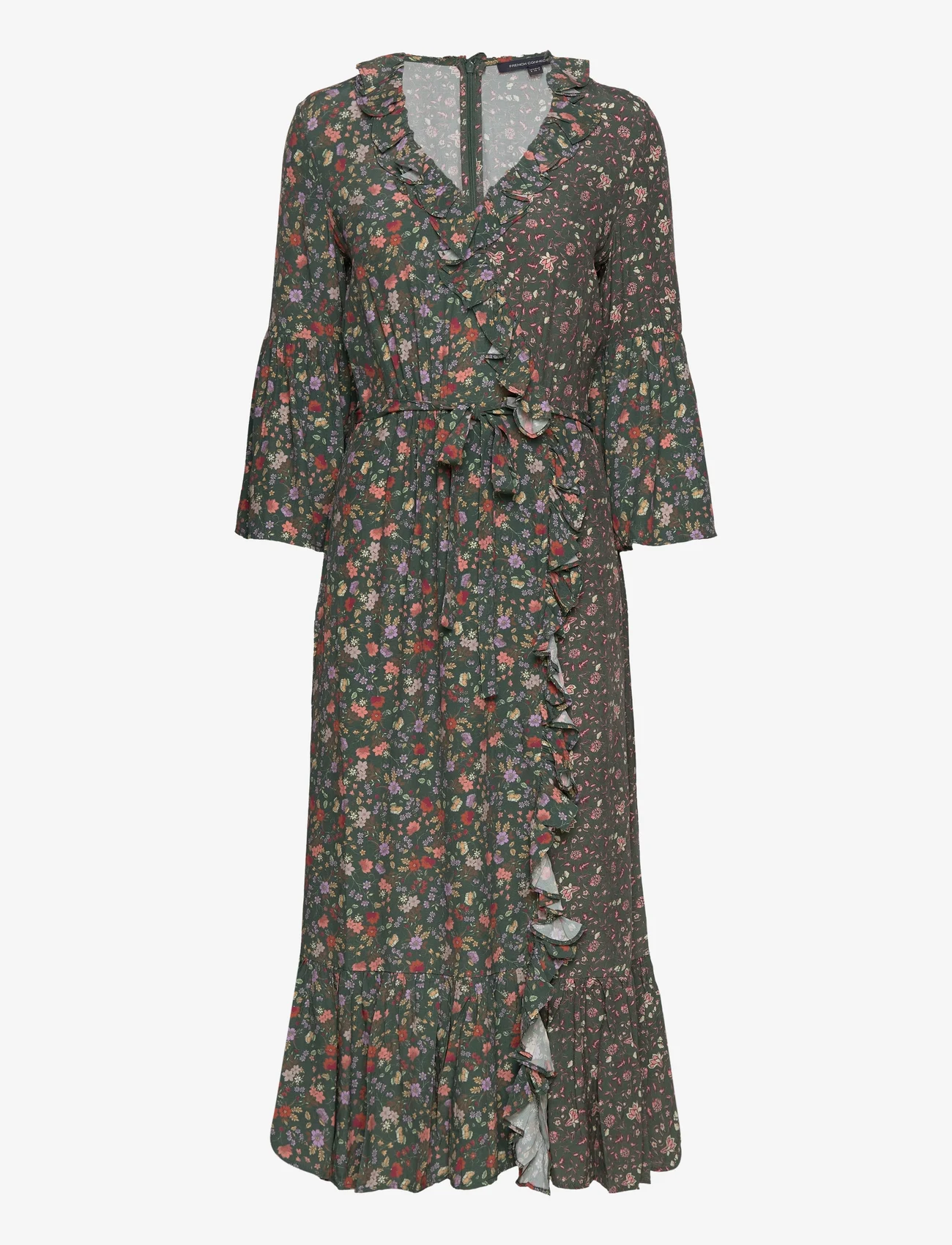 French Connection - ANNIFRIDA DELPHINE WRAP DRESS - wrap dresses - cilantro ditsy - 0