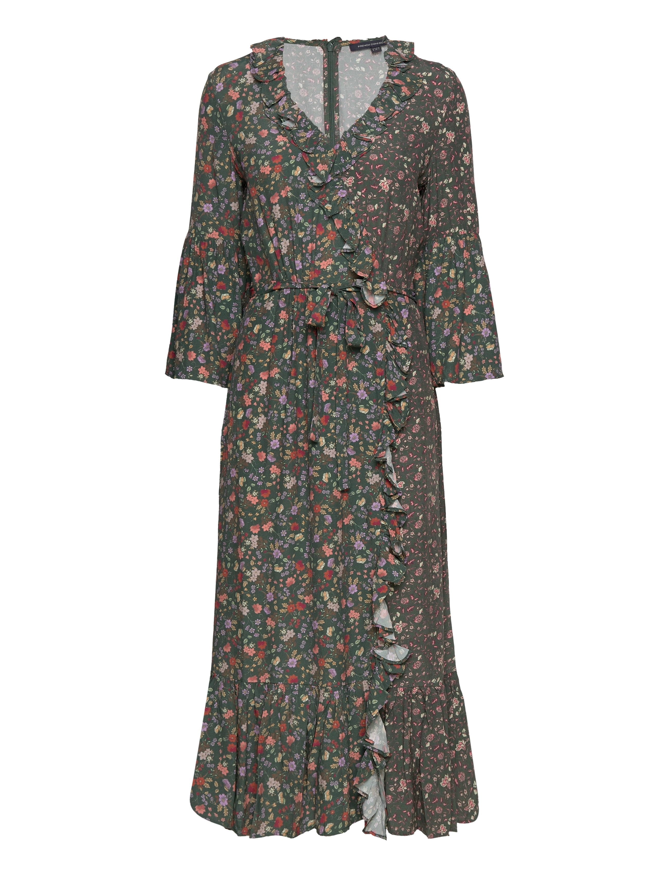 French Connection ANNIFRIDA DELPHINE WRAP DRESS - Kläder - CILANTRO DITSY / multi