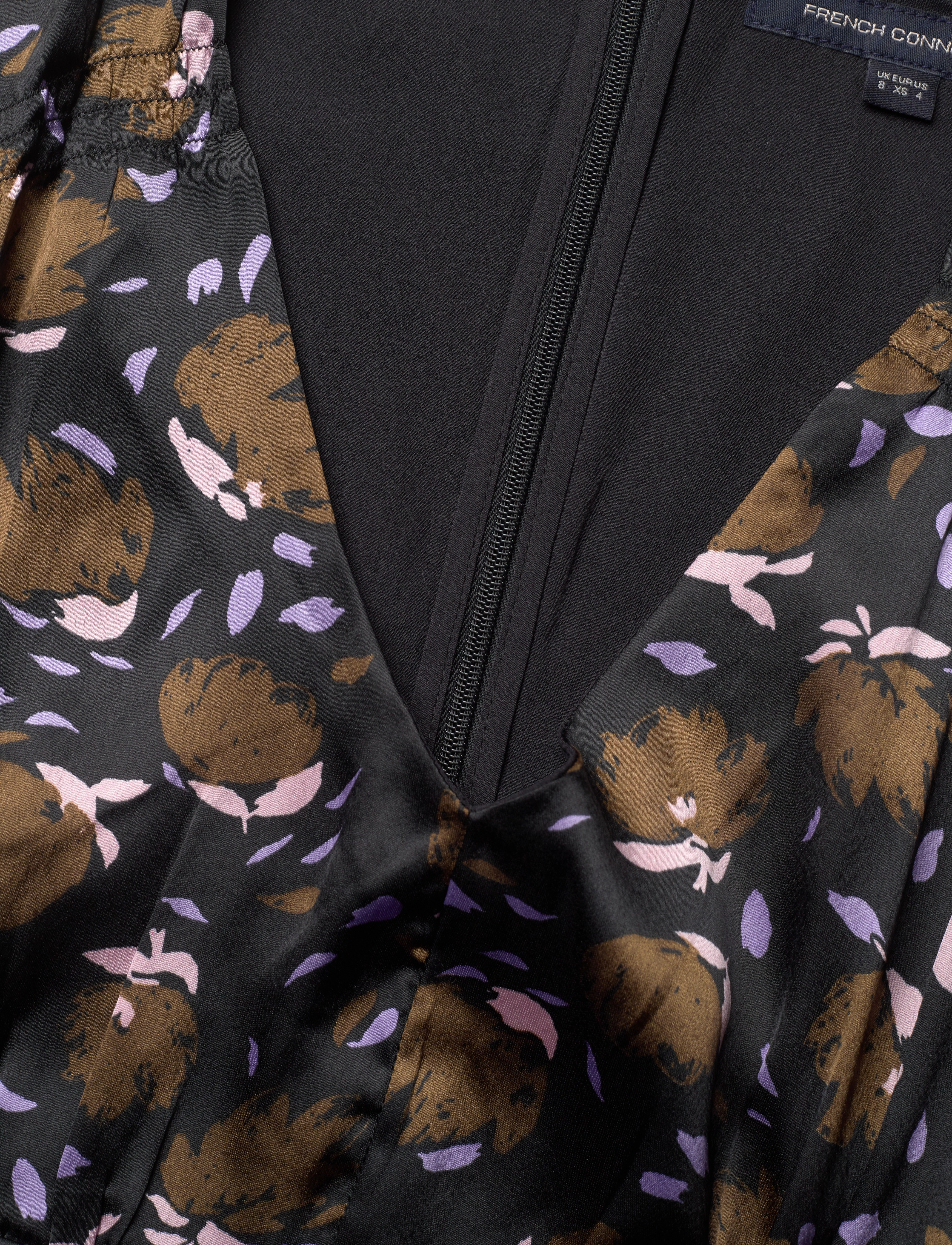 French Connection - INGRID INU SAT DRAPE MIDI DRES - midi kjoler - black multi - 4
