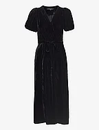 ILAVIA VELVET LONG DRESS - BLACK