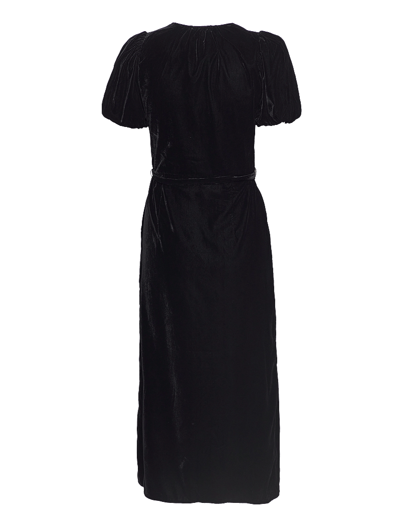 French connection black velvet dress deals