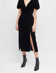French Connection - ILAVIA VELVET LONG DRESS - party wear at outlet prices - black - 2