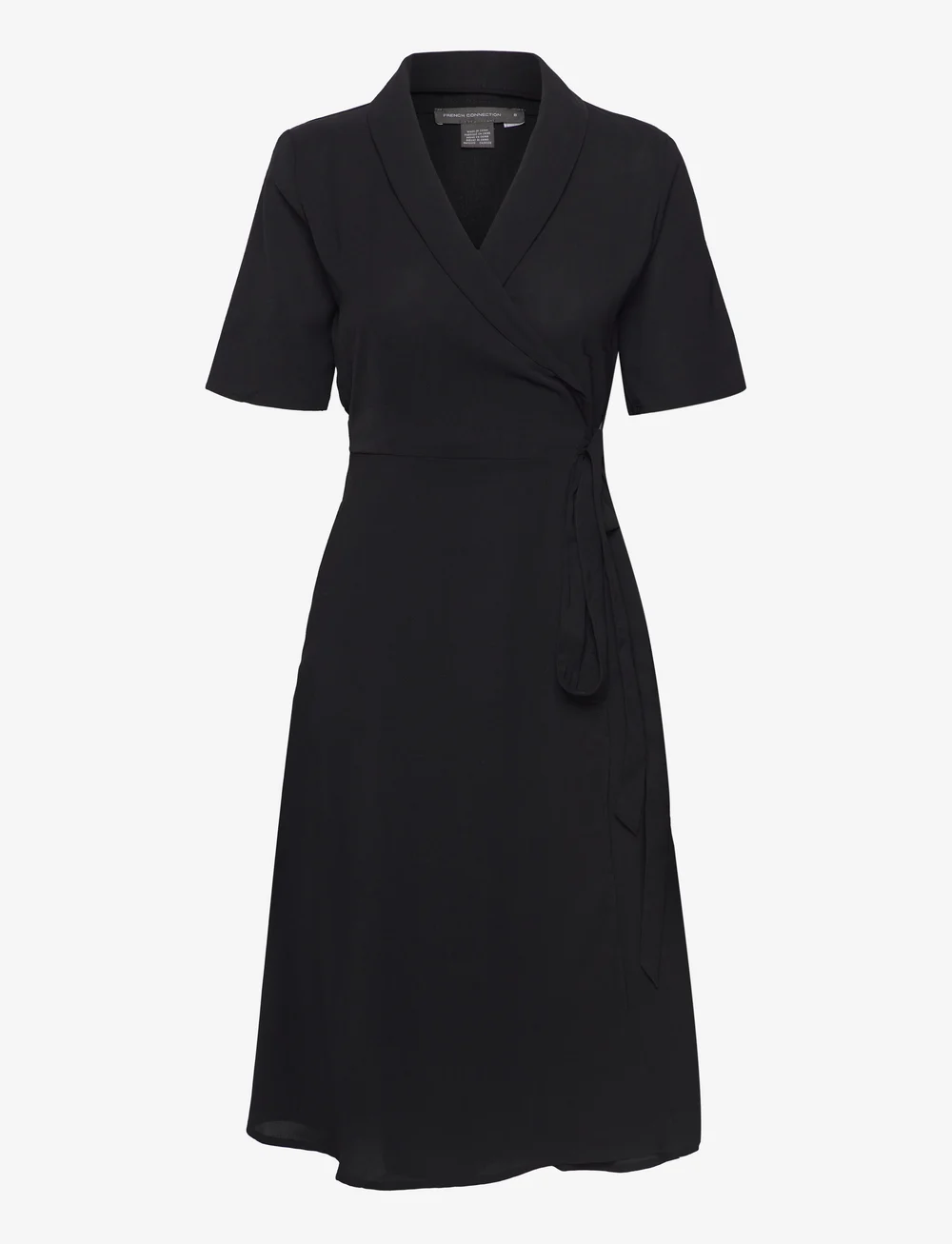 French connection black wrap dress best sale