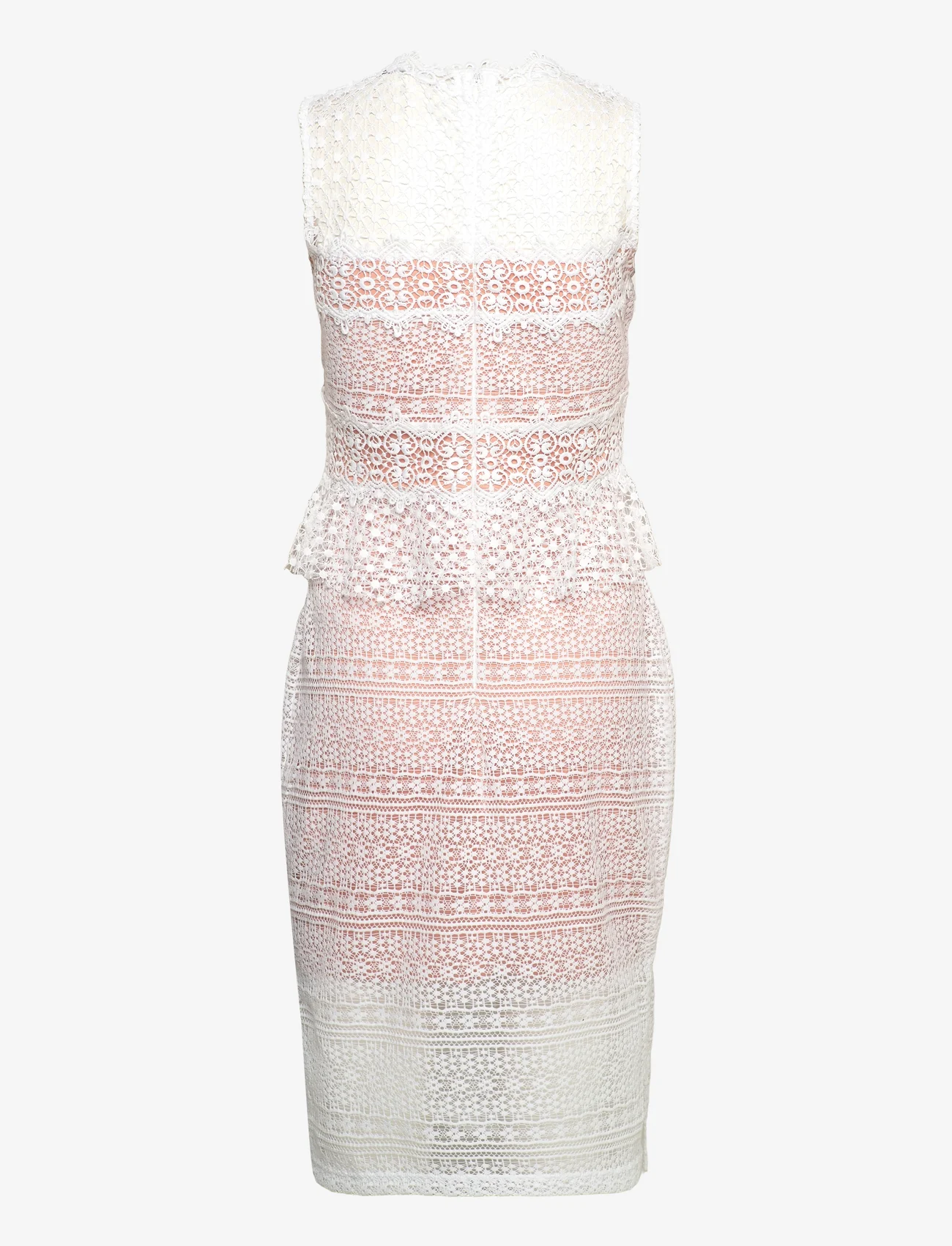 French Connection - RAMONA LACE JERSEY DRESS - sukienki dopasowane - linen white - 1