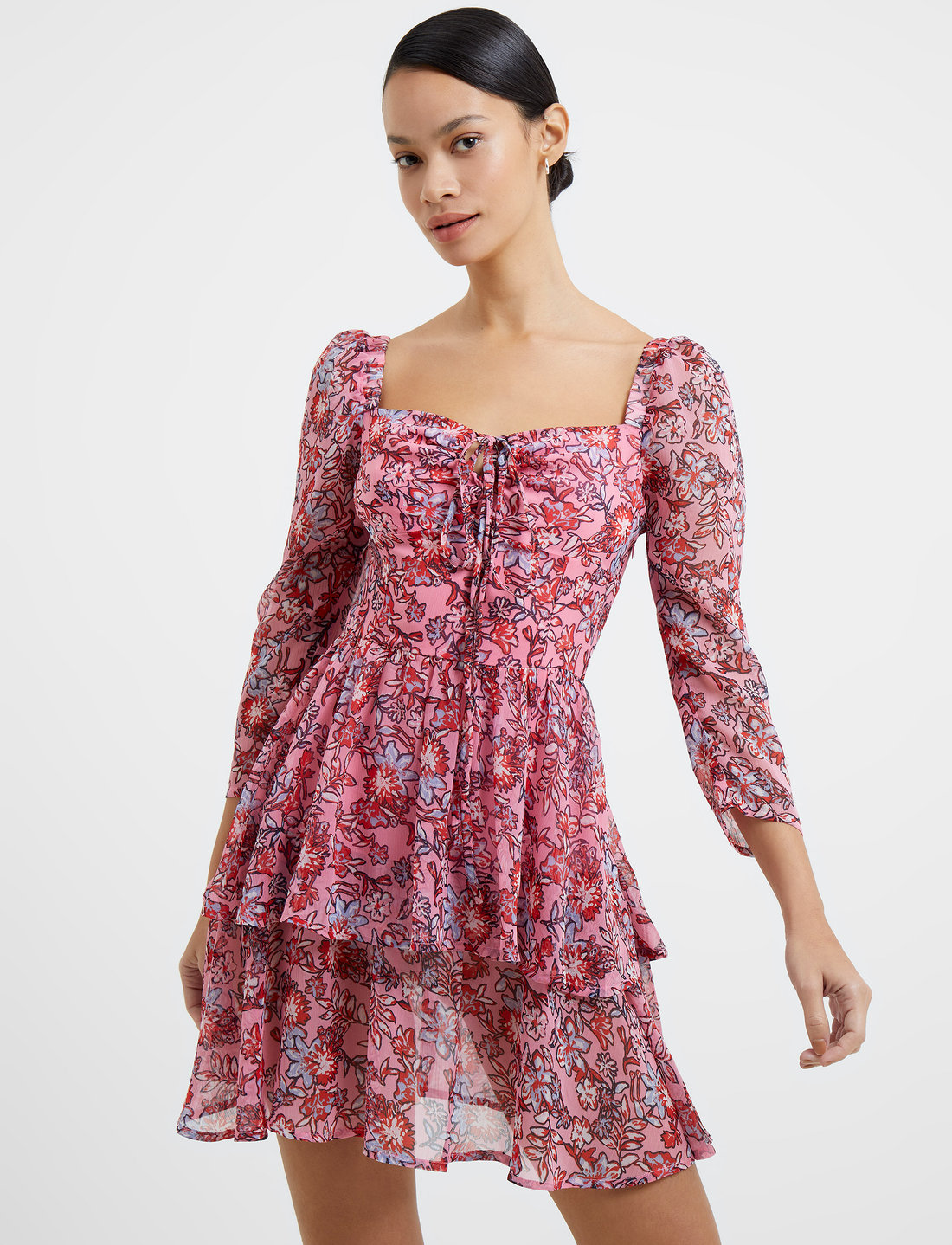 French connection sales pink floral dress