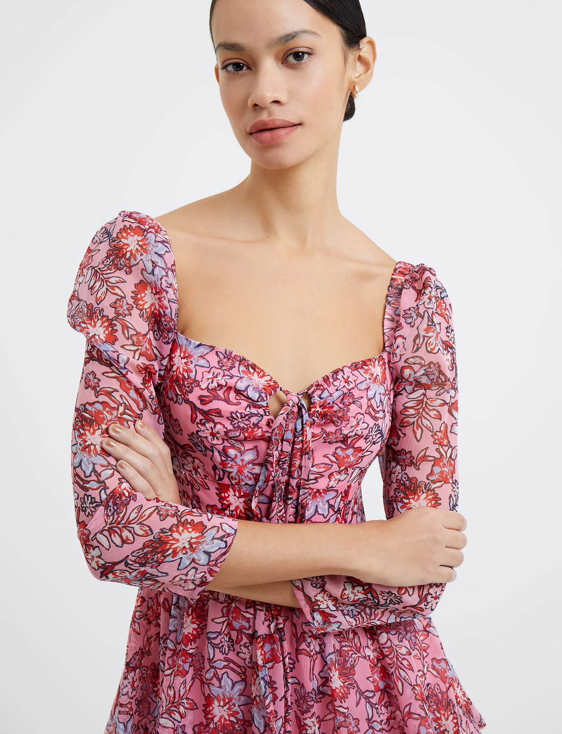French connection sales pink floral dress