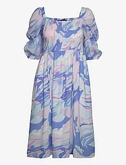 French Connection - DALLA VERONA SMOCKED MIDI DRES - summer dresses - baja blue - 0