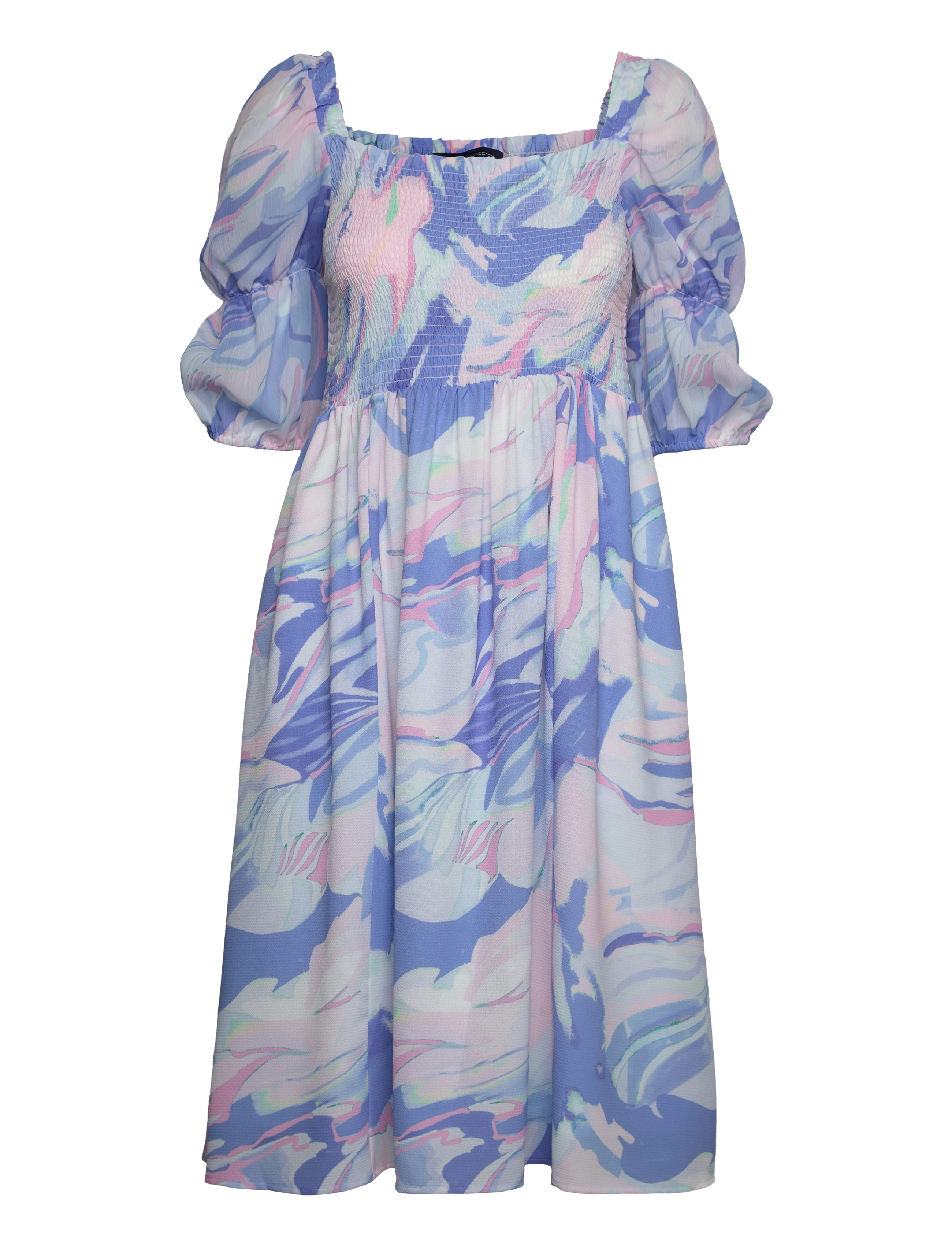 French Connection DALLA VERONA SMOCKED MIDI DRES - Kläder - BAJA BLUE / blue