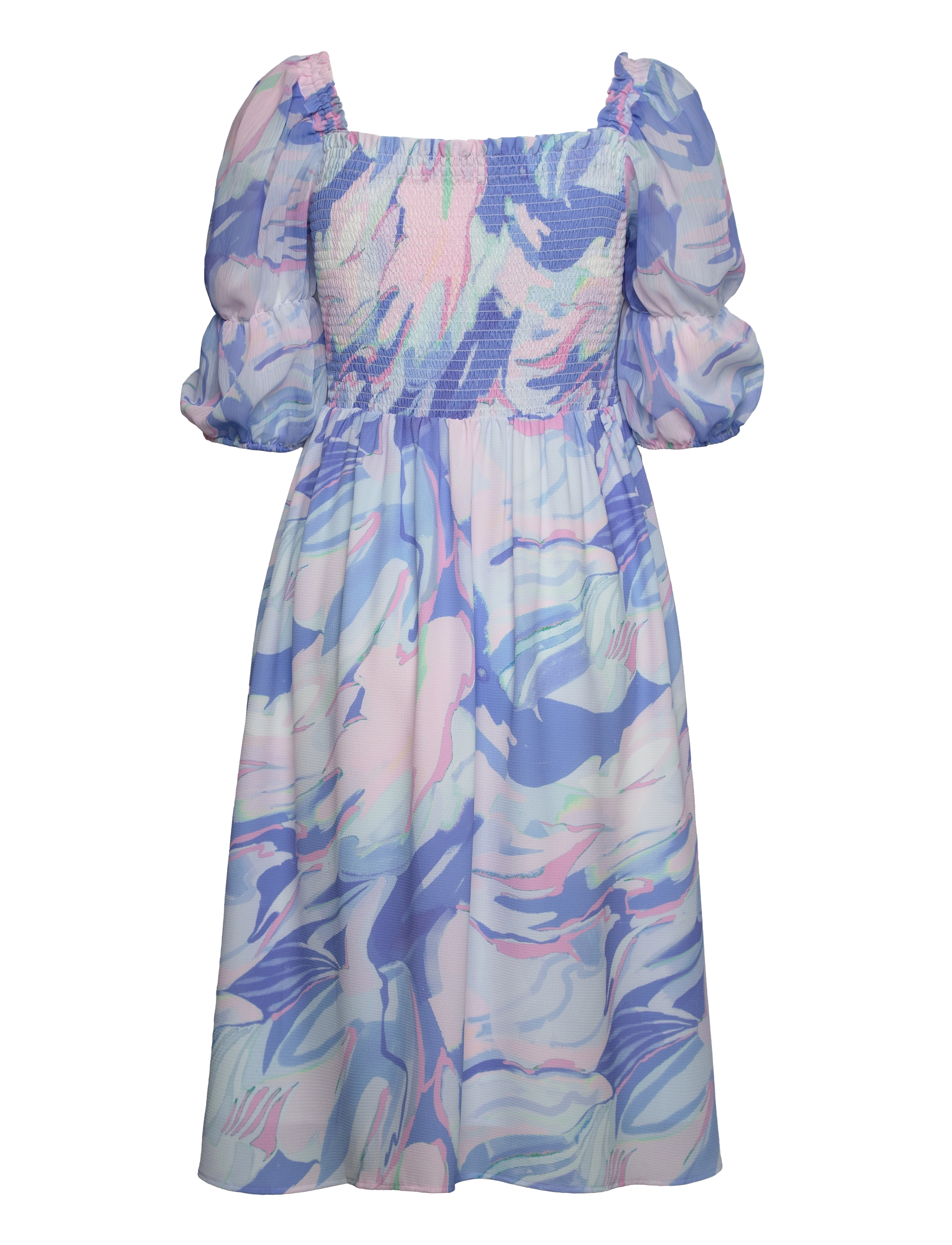 French Connection - DALLA VERONA SMOCKED MIDI DRES - sommerkjoler - baja blue - 2