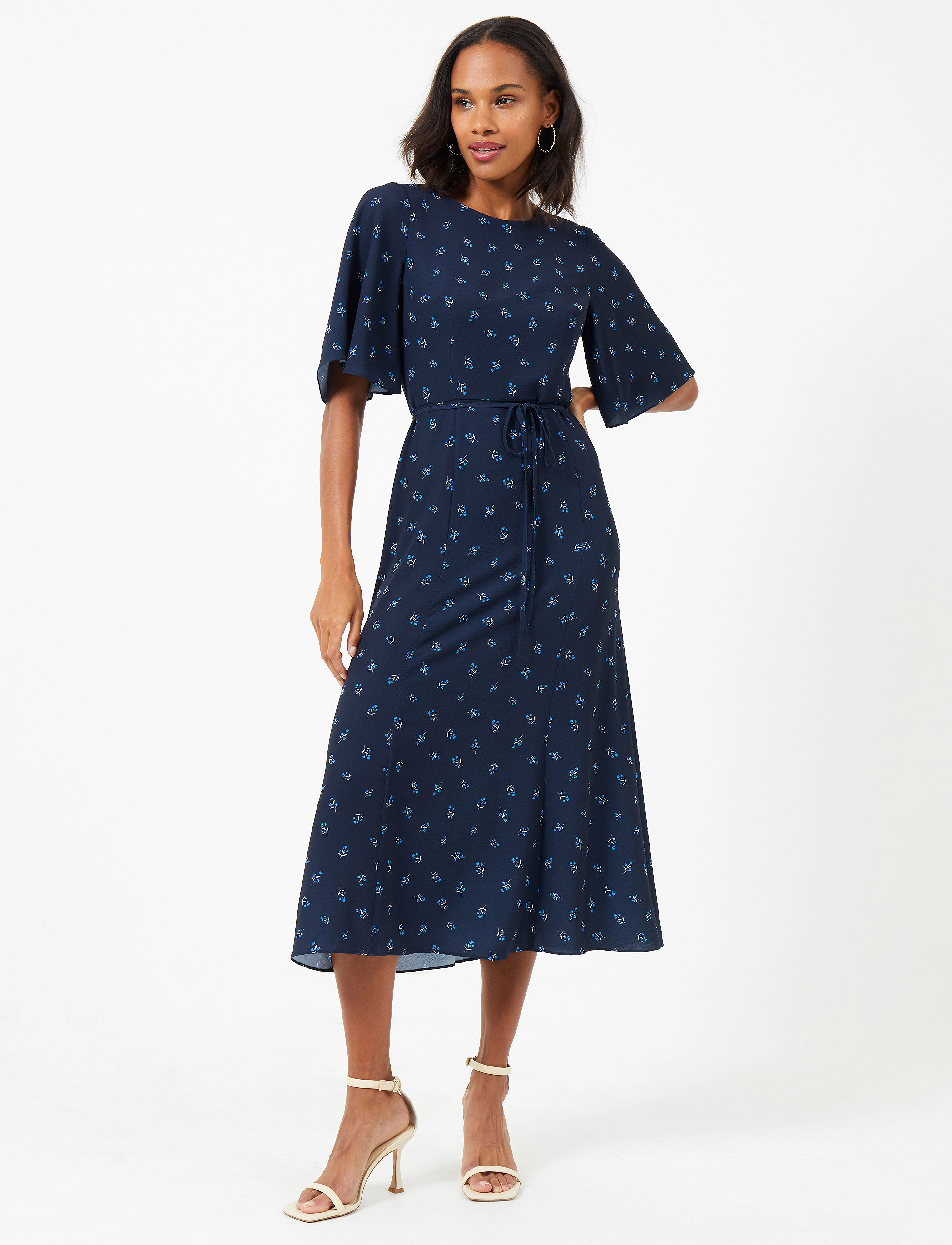 French Connection - CECILIA DEPLHINE MIDI DRESS - marine - 2