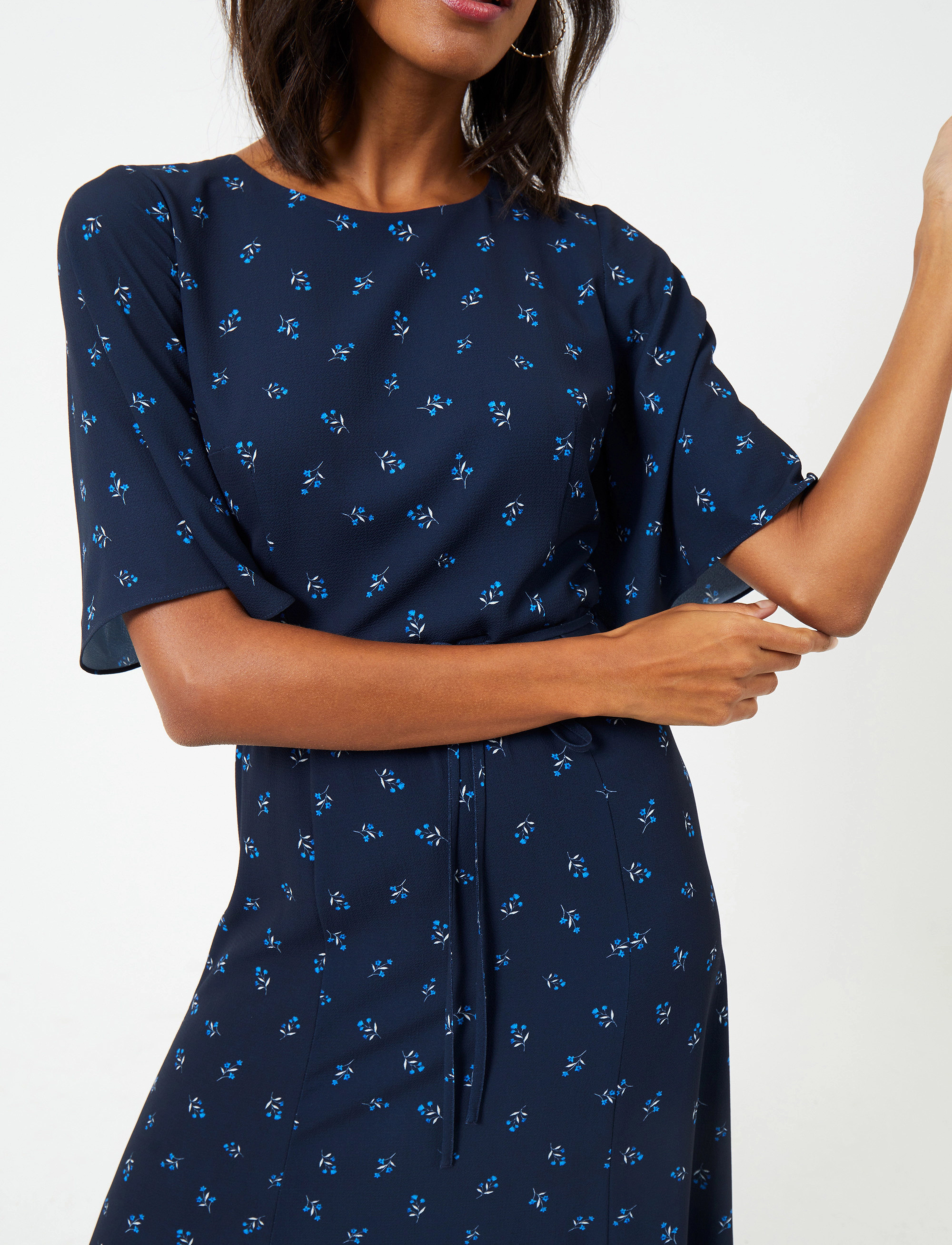 French Connection - CECILIA DEPLHINE MIDI DRESS - marine - 3