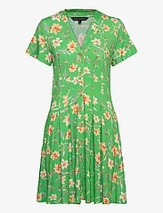 French Connection - CAMILLE MEADOW V NECK DRESS - summer dresses - poise green - 0
