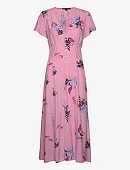 French Connection - EUGIE DELPH DRAPE V NECK DRESS - sukienki letnie - sea pink - 0