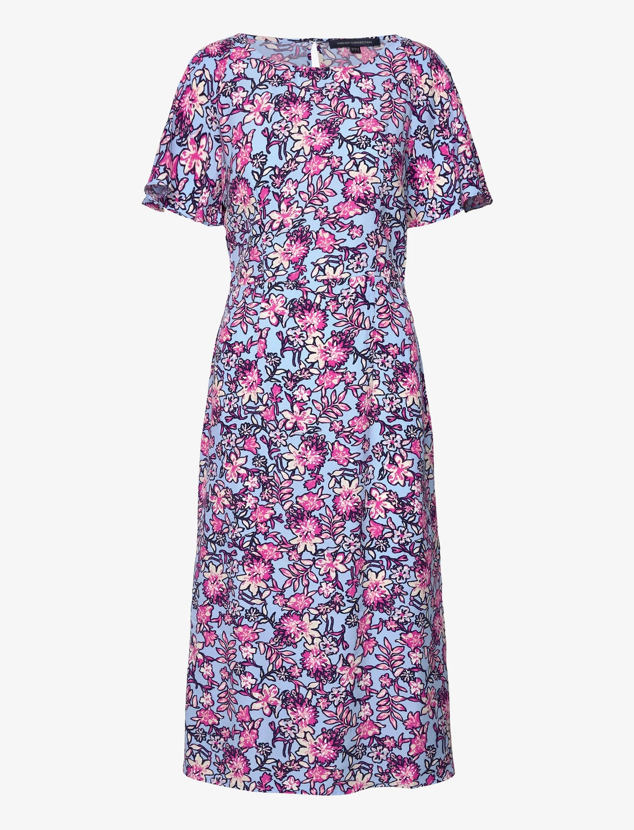 French Connection - FOTINI DELPH CUT OUT BACK DRSS - summer dresses - placid blue - 0