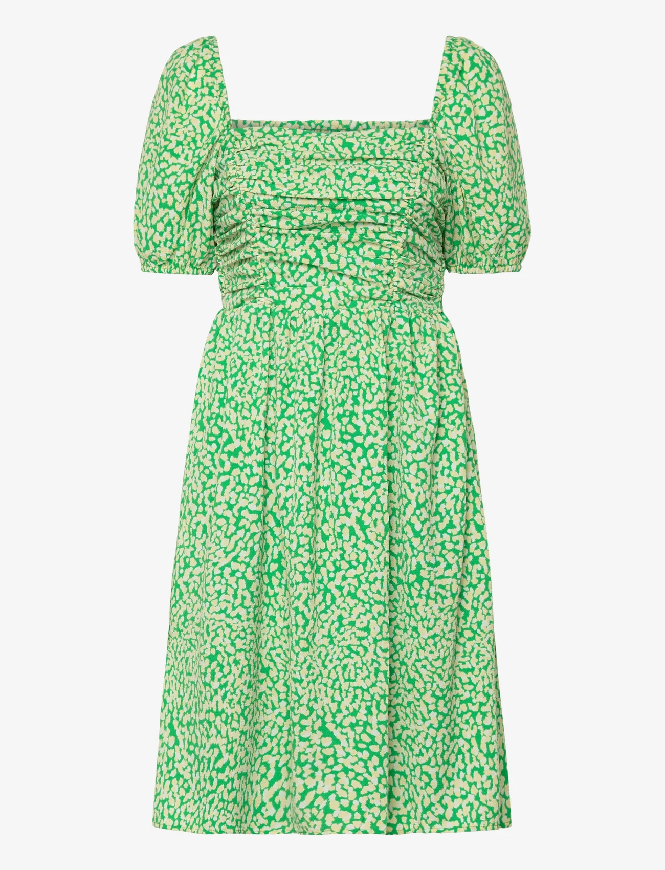 French Connection - CADIE VERONA SQ NK UK LEN DRES - summer dresses - poise green - 0