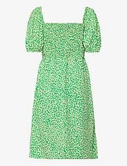 French Connection - CADIE VERONA SQ NK UK LEN DRES - summer dresses - poise green - 1